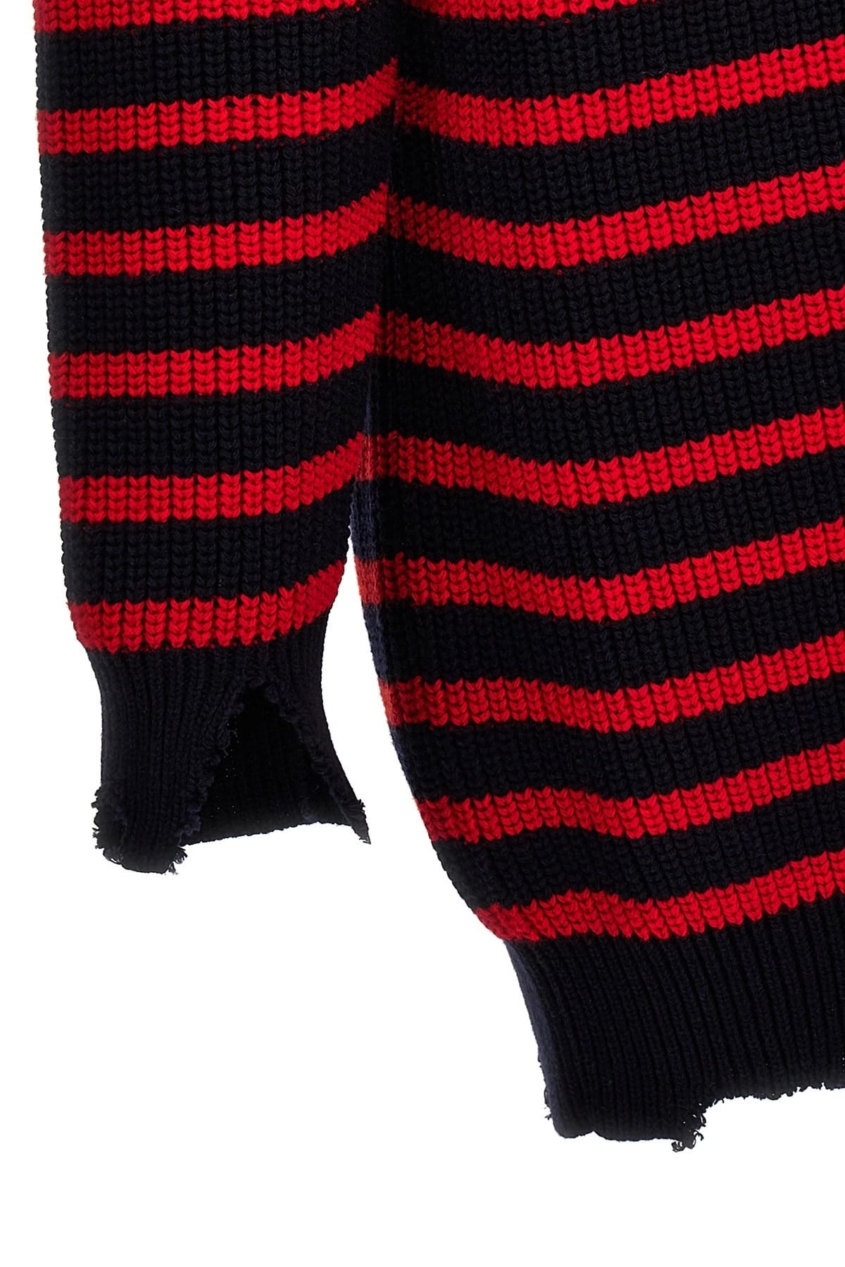 Marni Marni Destroyed Effect Striped Cardigan