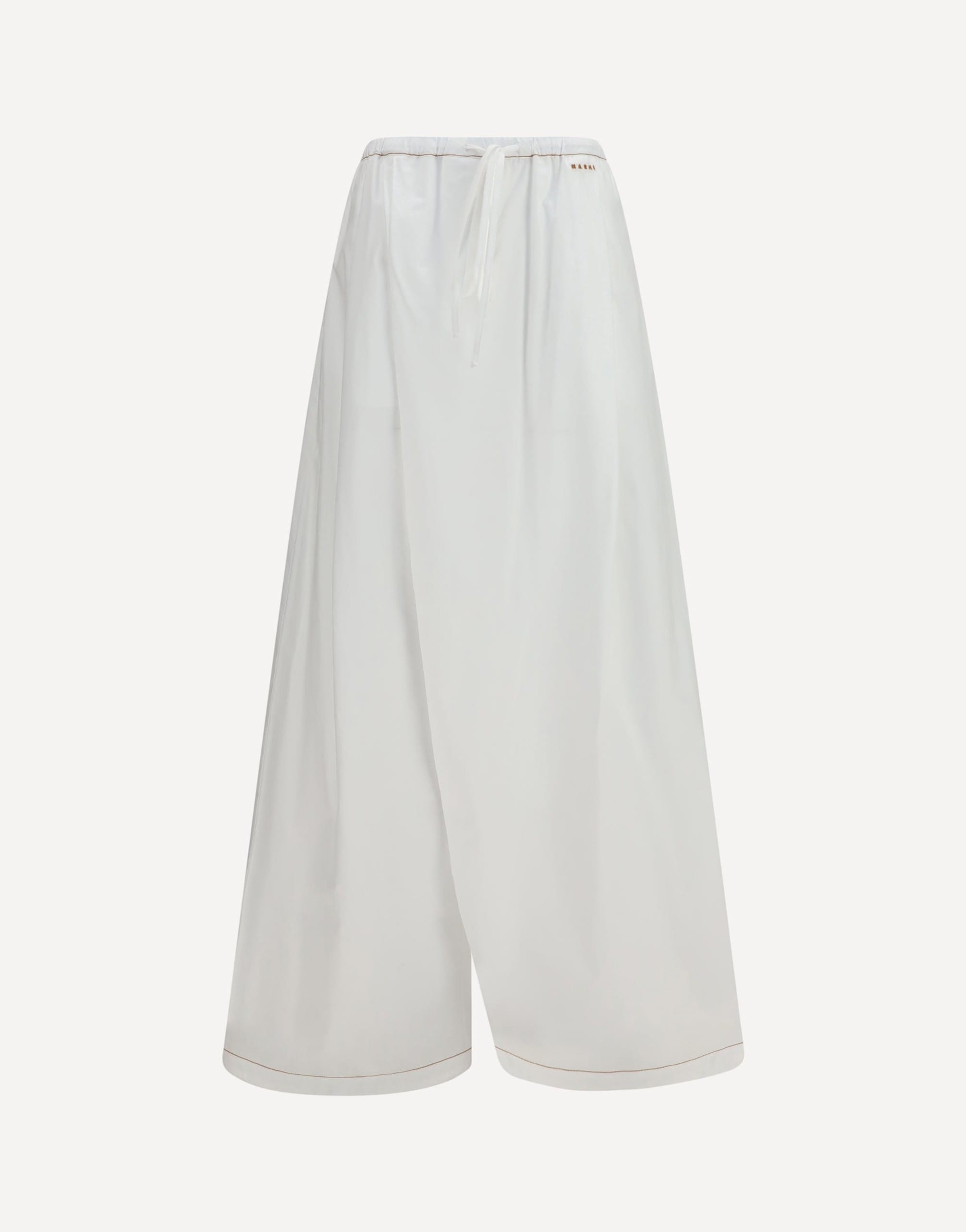 Marni Draping Wide-Leg Pants With Drawcord