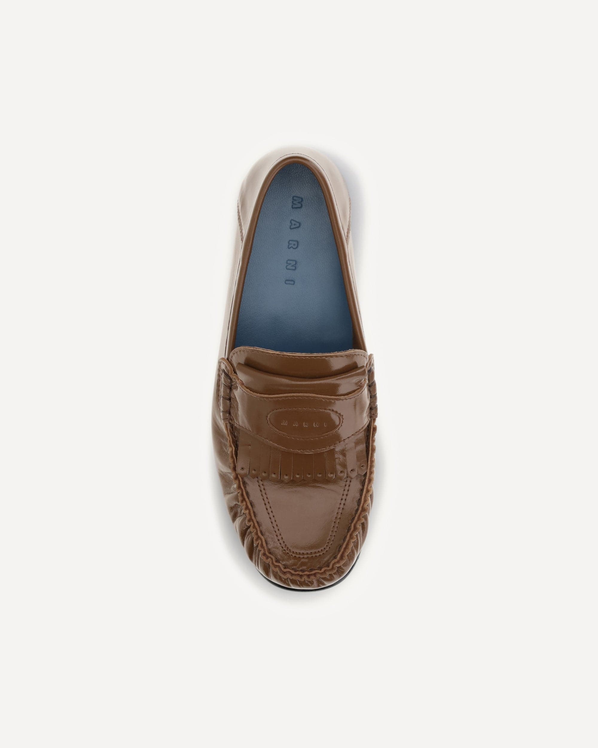 Marni Leather Loafers With Tassels And Foldable Heel