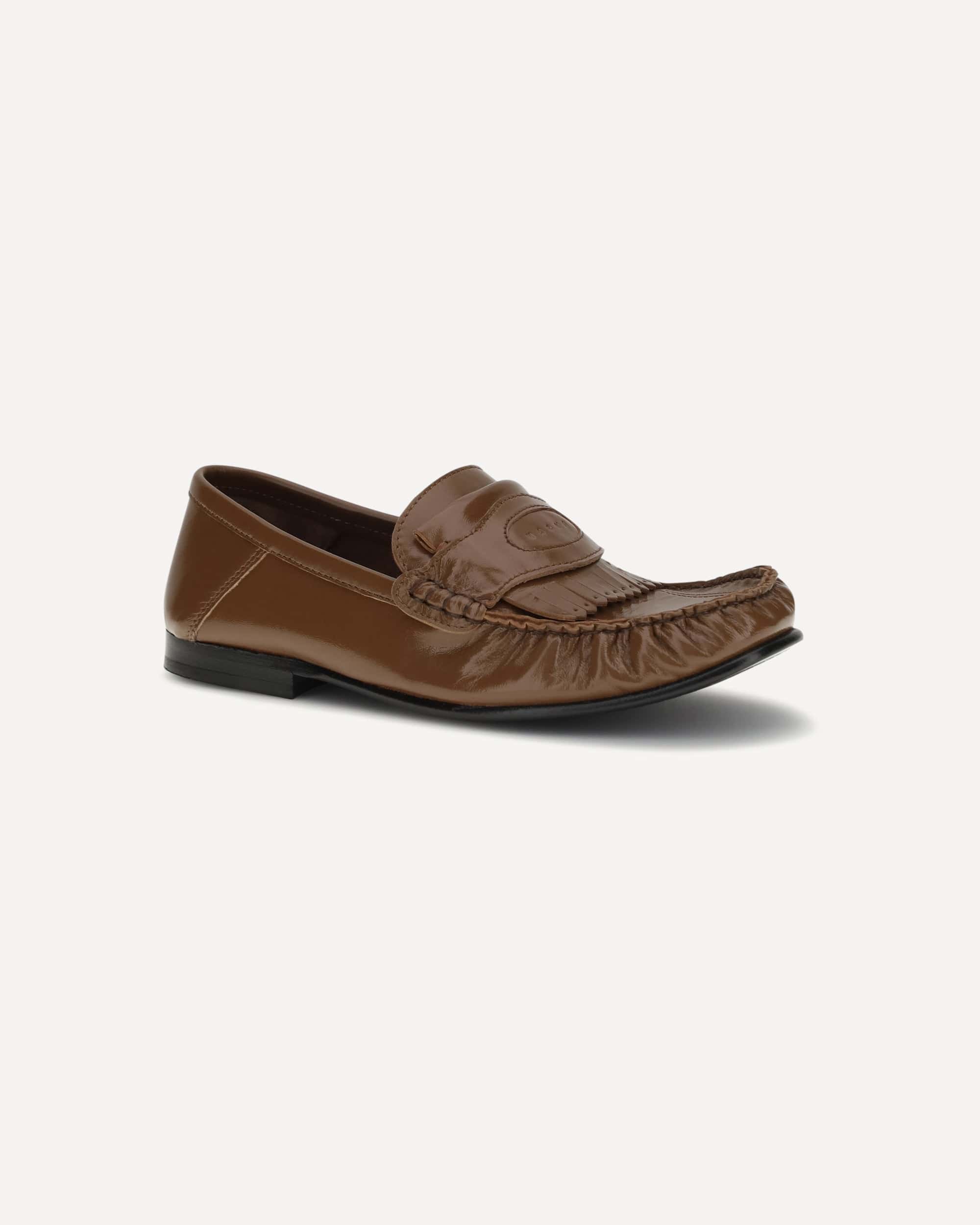 Marni Leather Loafers With Tassels And Foldable Heel - alternate view