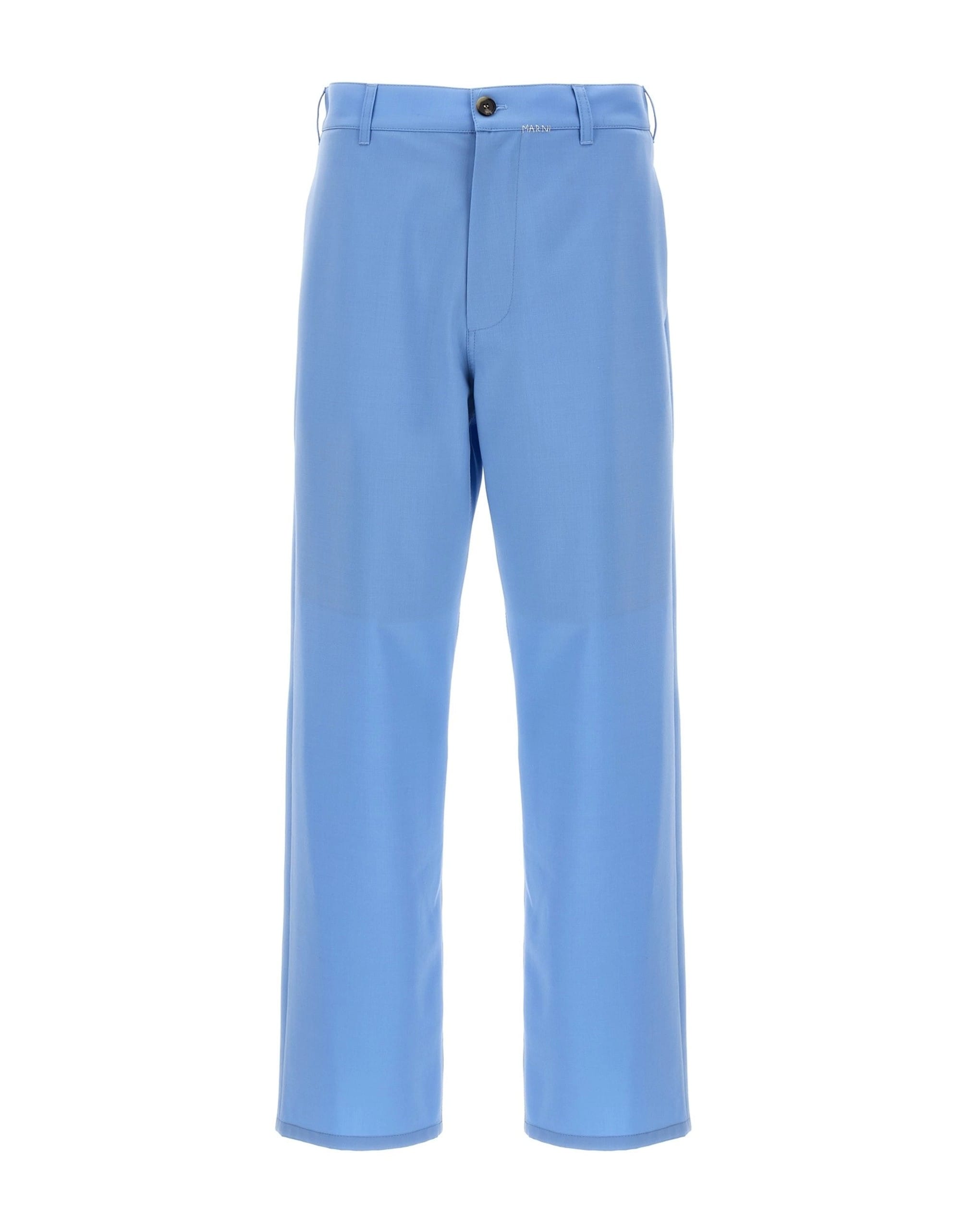 Marni Marni Logo Embroidered Pants