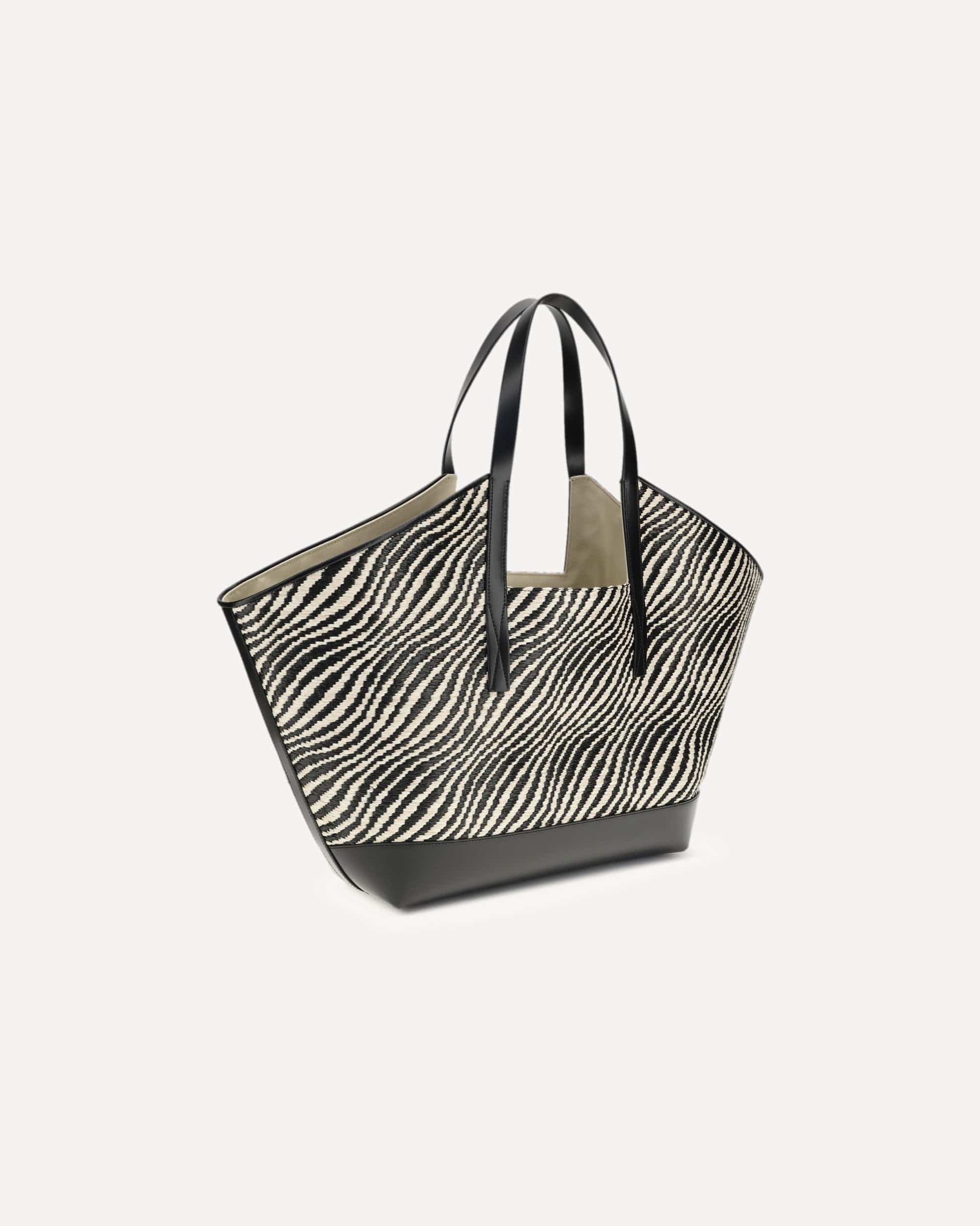 Marni Raffia Effect Fabric Tote Bag