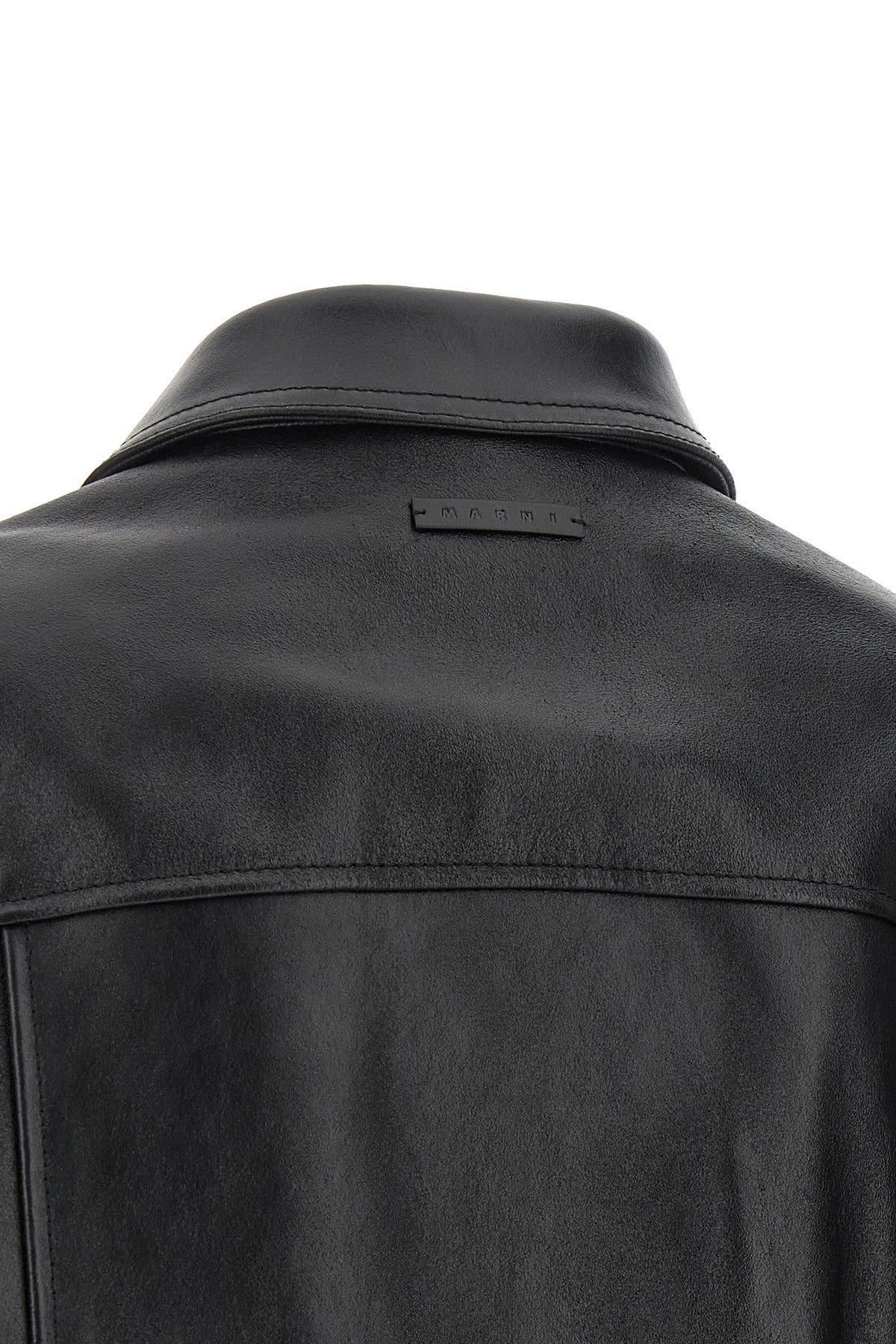 Marni Suede Panel Leather Jacket