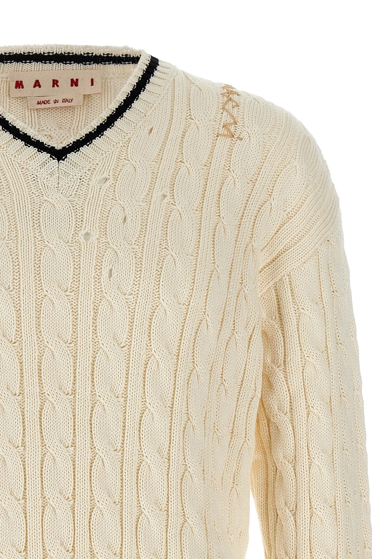 Marni Marni White V Neckline Sweater