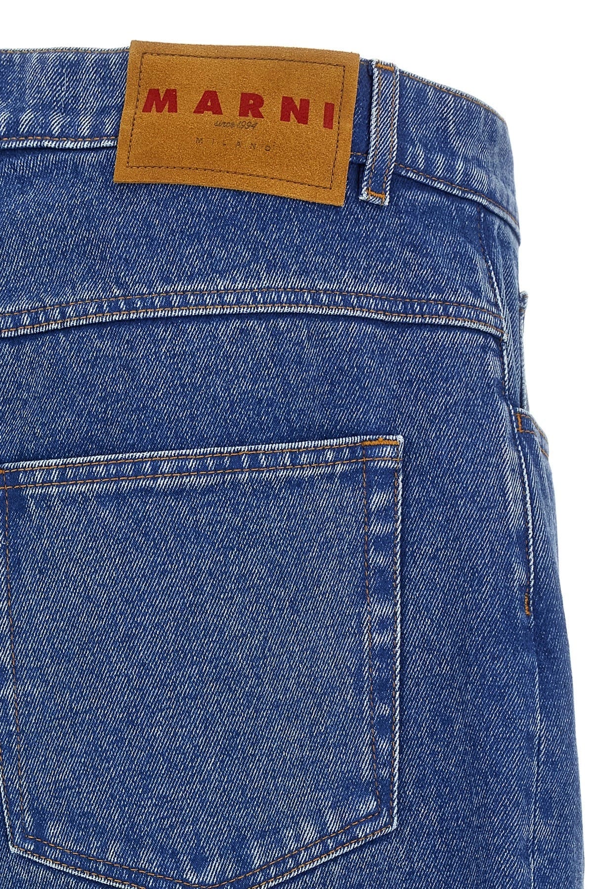 Marni Marni Wide Leg Patch Jeans