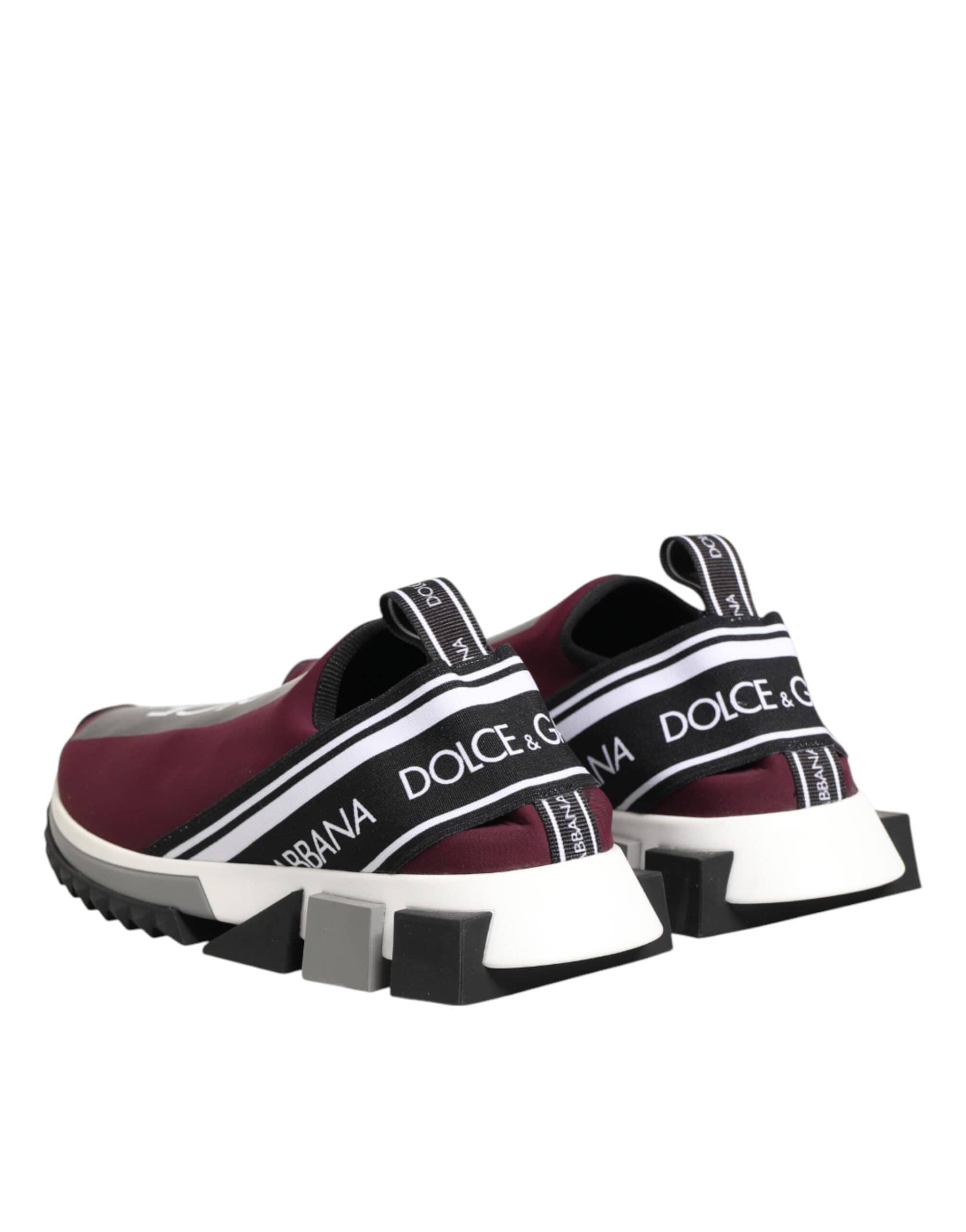 Dolce & Gabbana Scarpe da ginnastica da uomo Sorrento slip-on color bordeaux