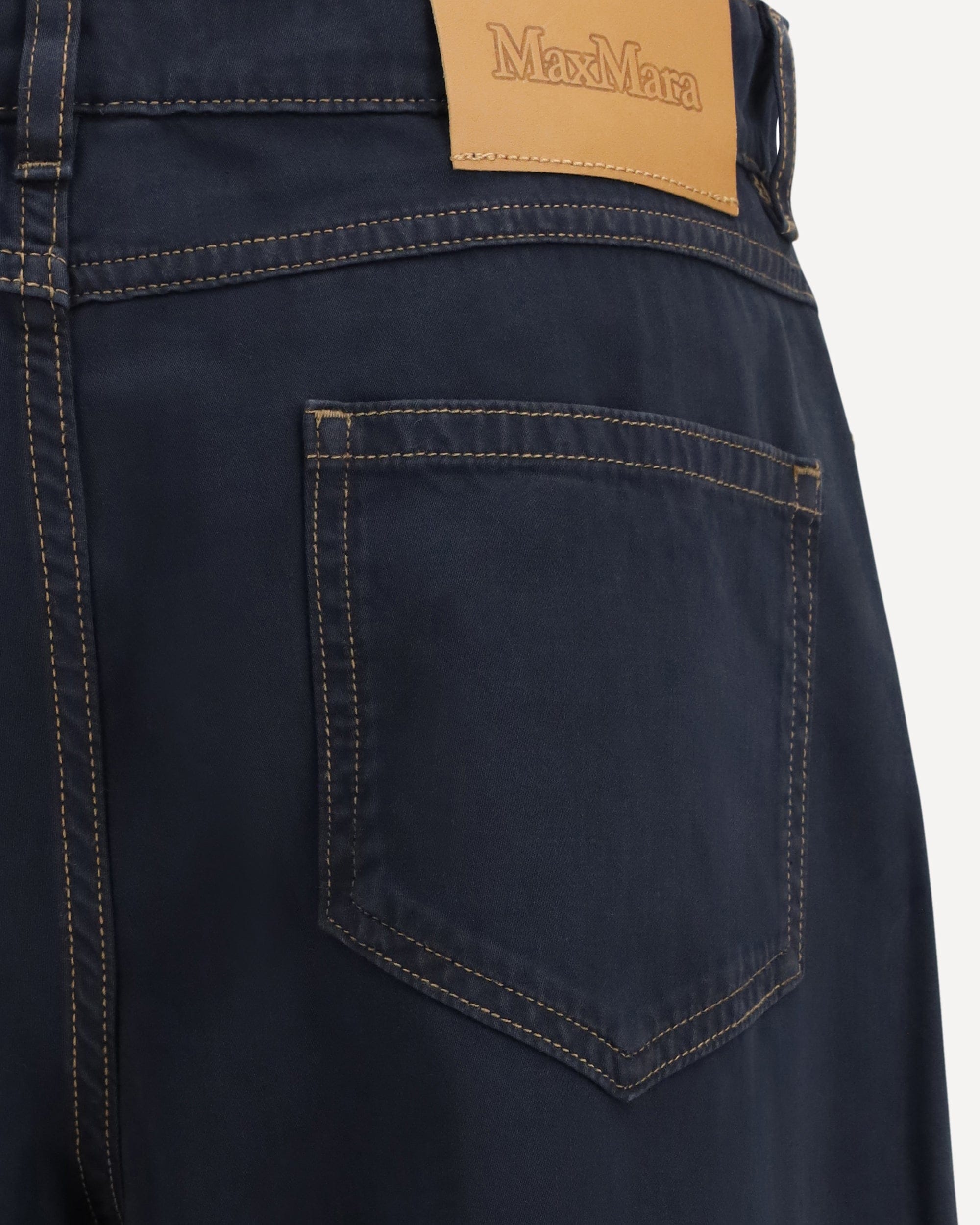 Max Mara Baggy Cotton Satin Pants