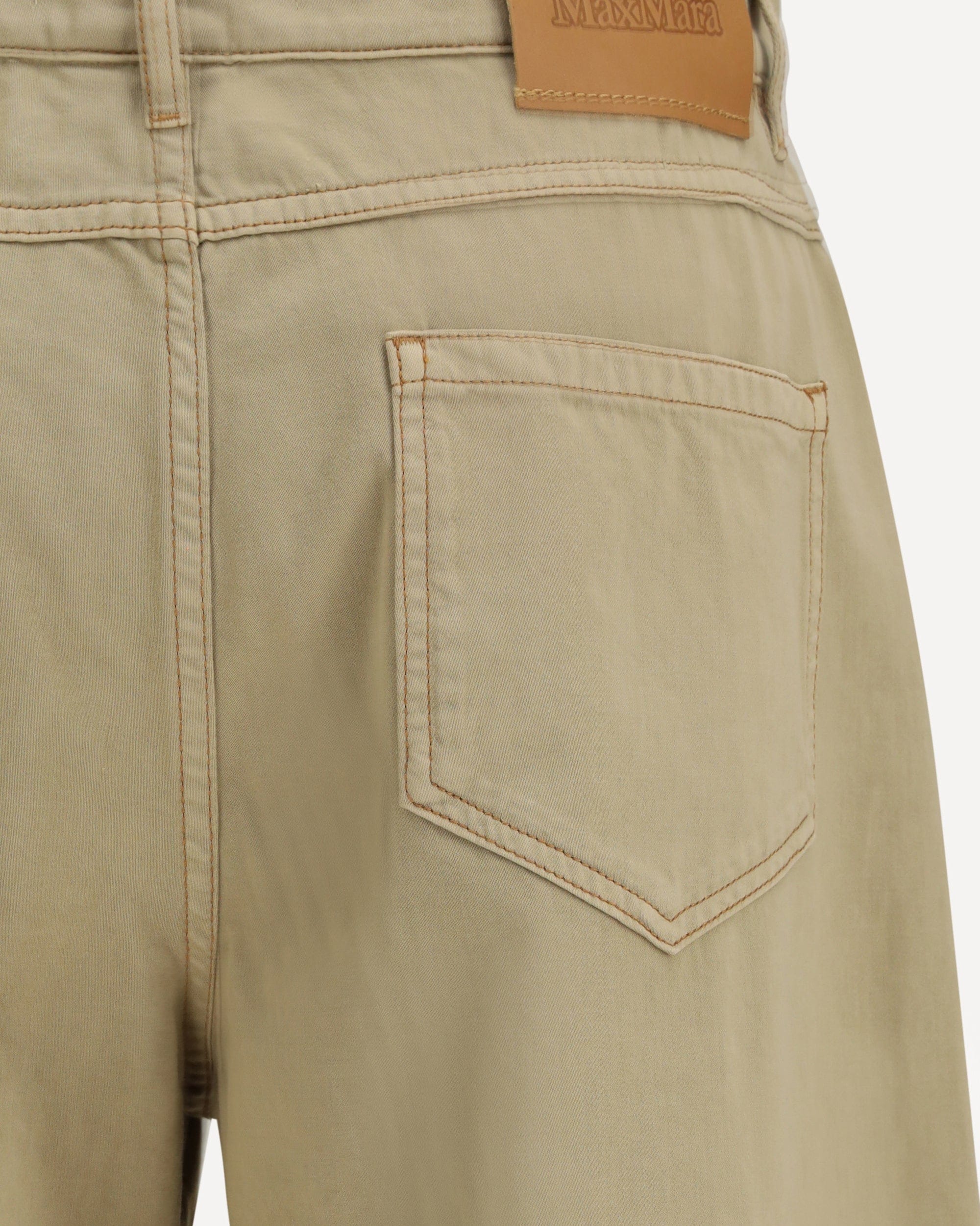 Max Mara Baggy Pants In Pure Cotton Satin