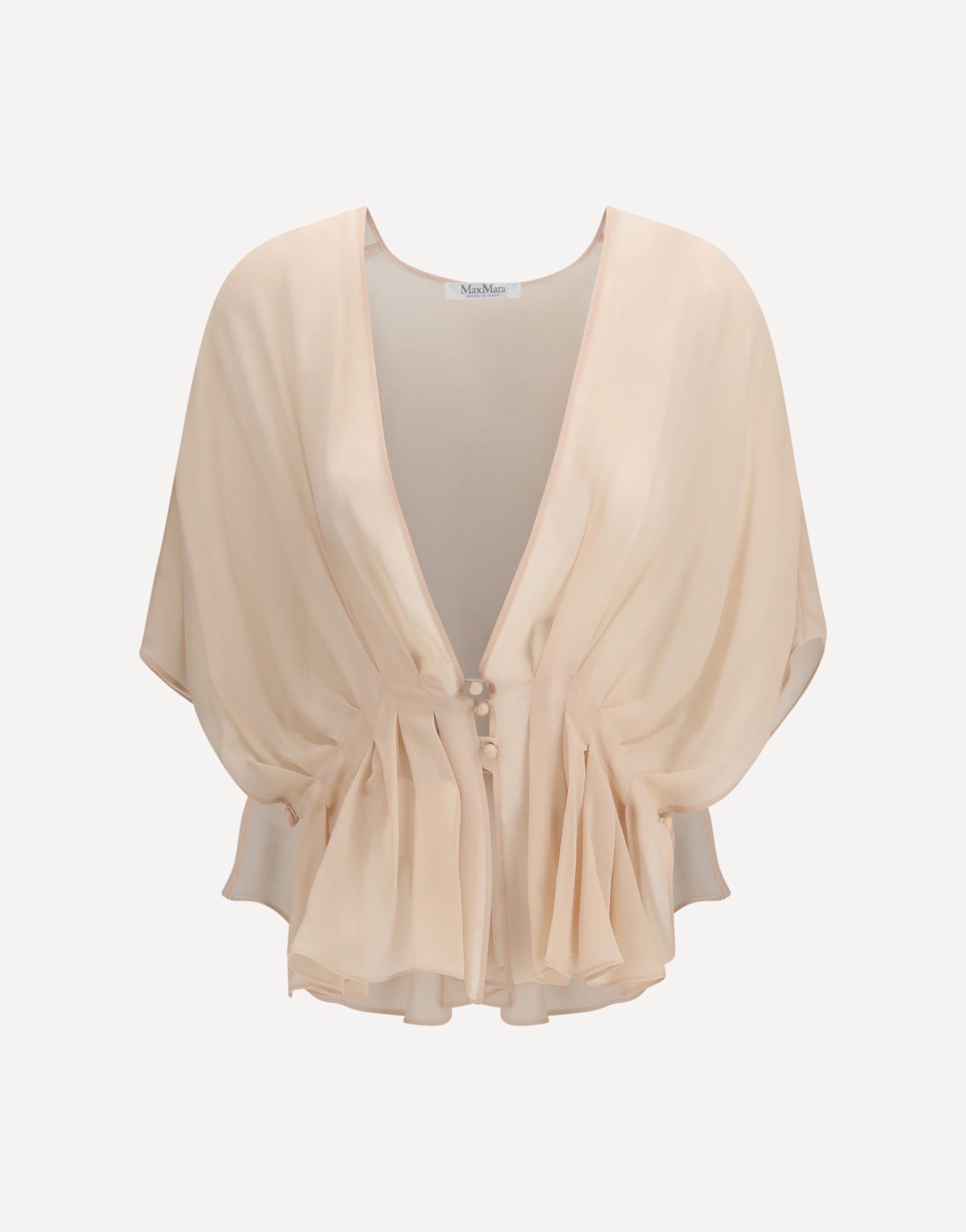 Max Mara Cape-Style Silk Shirt