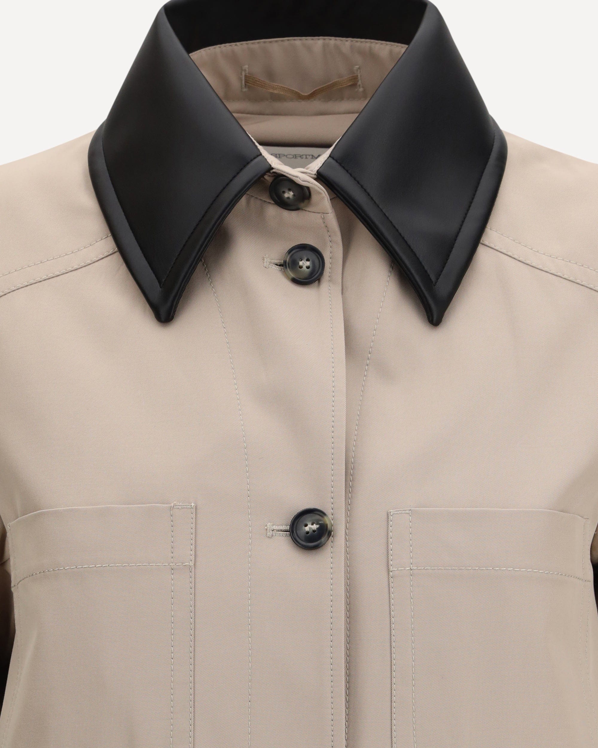 Max Mara Cotton Gabardine Shirt With Pleated Back