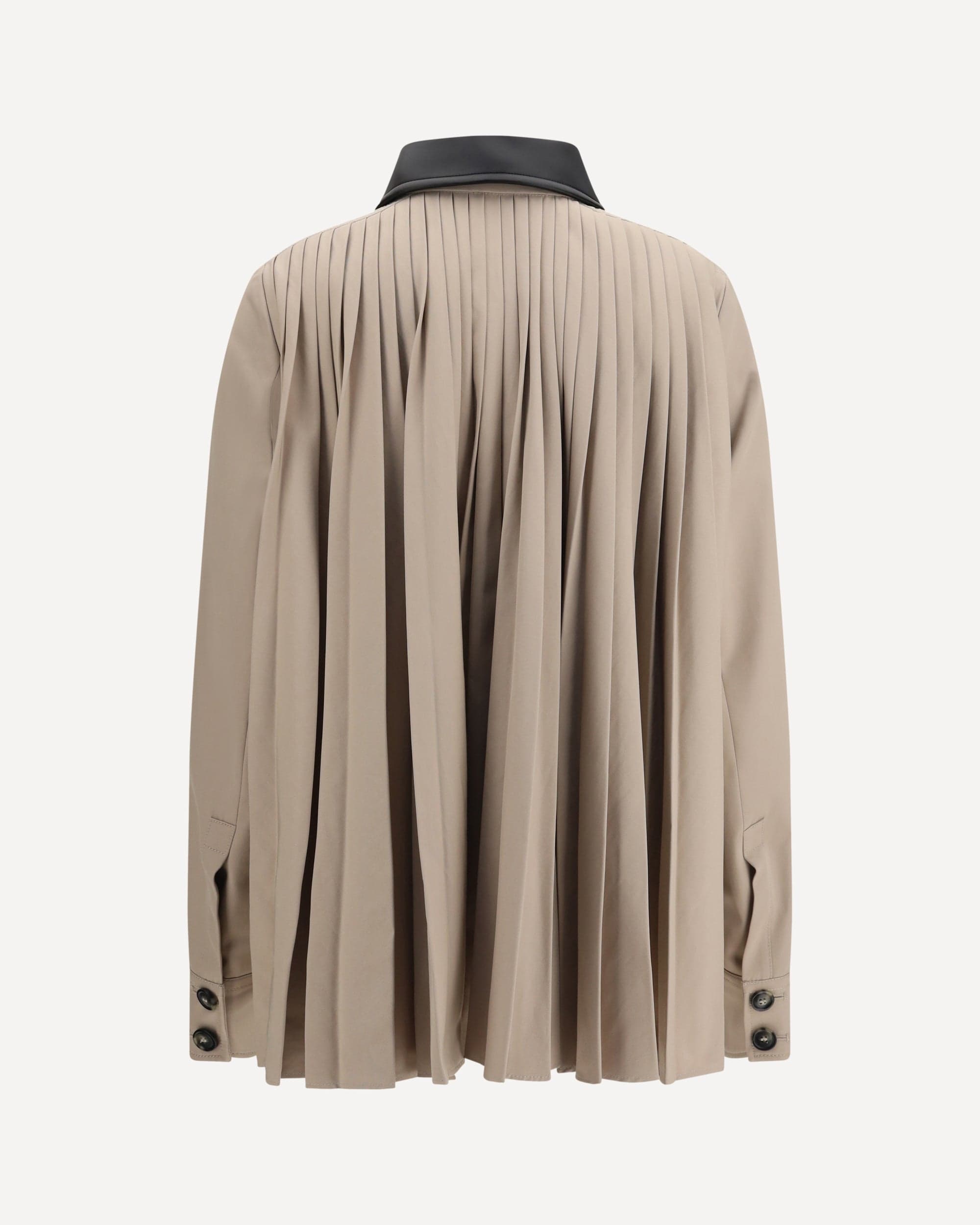 Max Mara Cotton Gabardine Shirt With Pleated Back