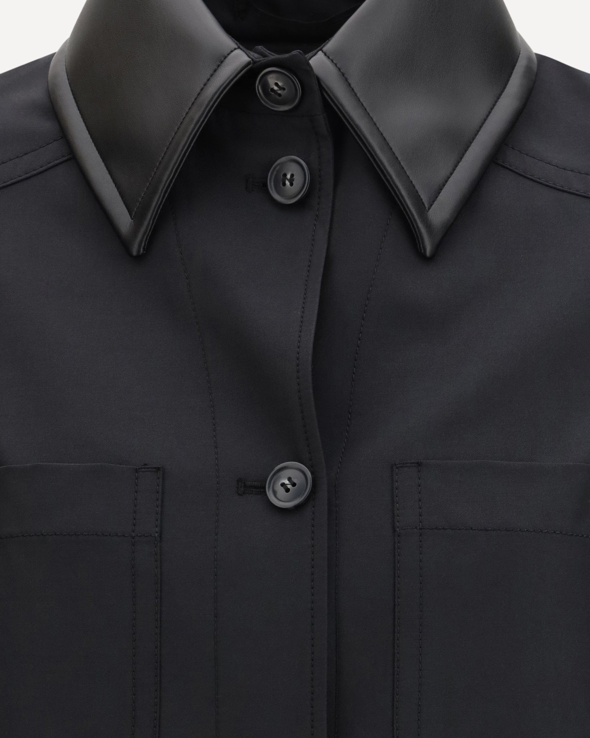 Max Mara Cotton Gabardine Shirt With Pleated Back