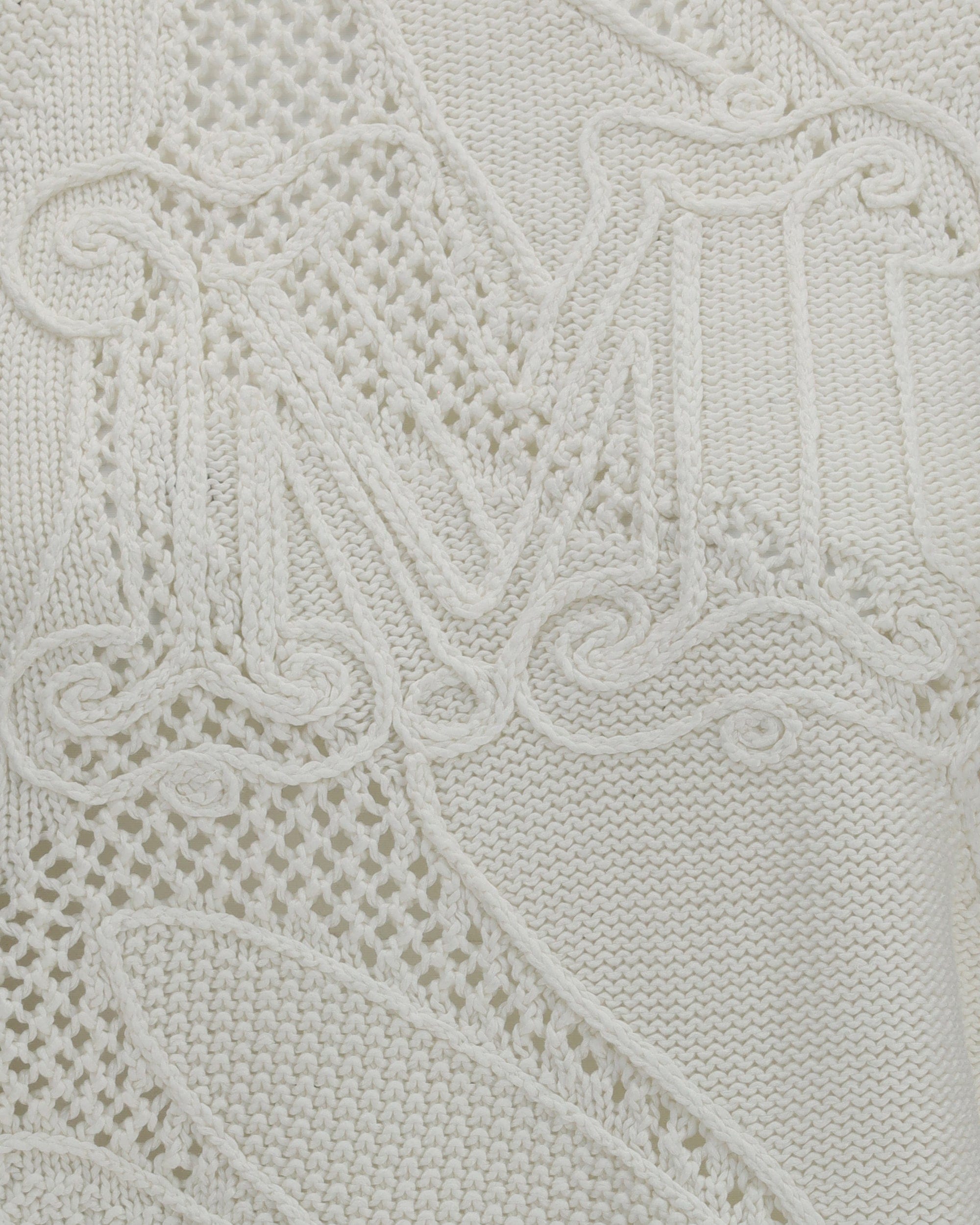 Max Mara Cotton Open-Knit Crewneck Sweater
