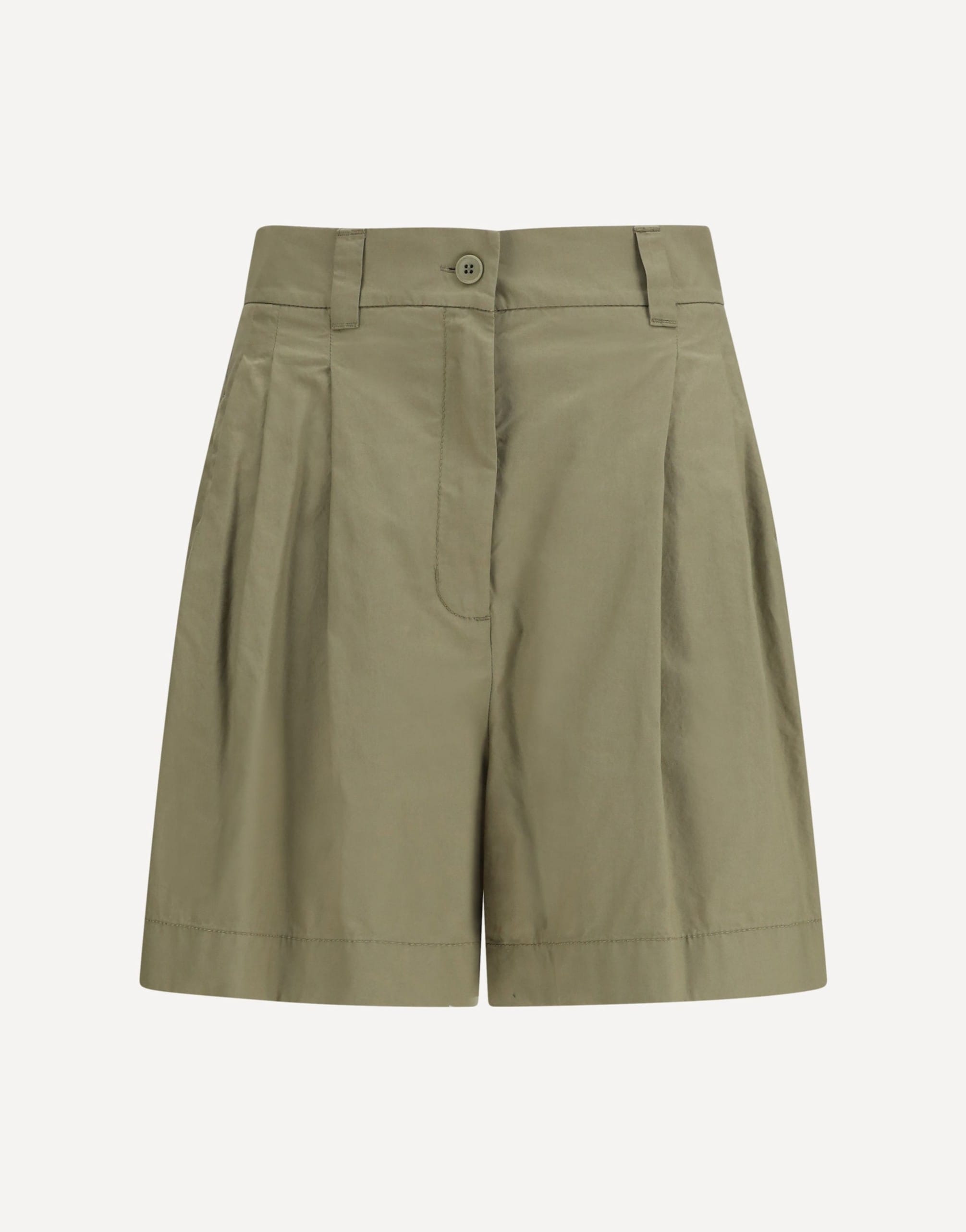 Max Mara Cotton Twill High-Waisted Shorts