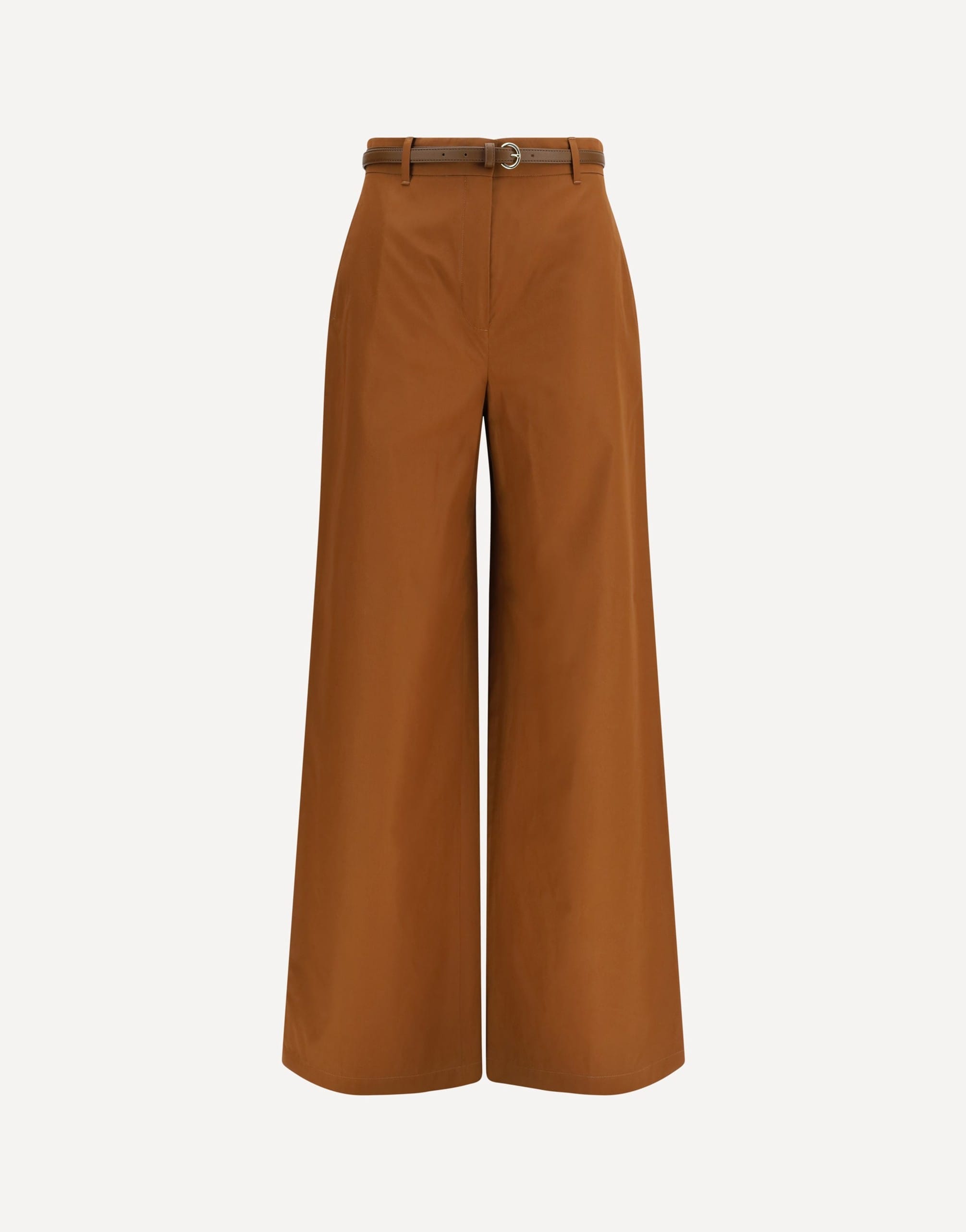 Max Mara Farea Pants Pure Cotton Poplin Straight Leg