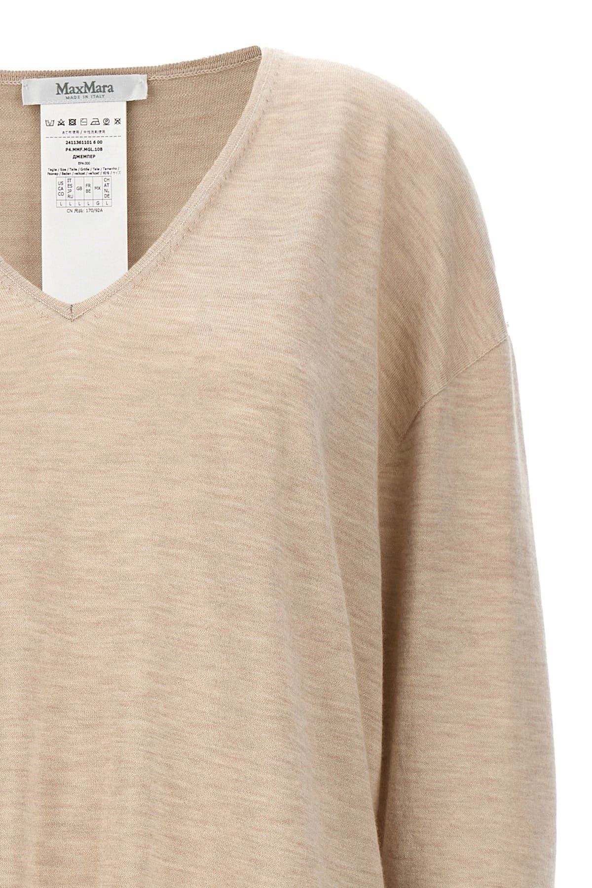Max Mara Max Mara Freccia V-Neck Cashmere Sweater