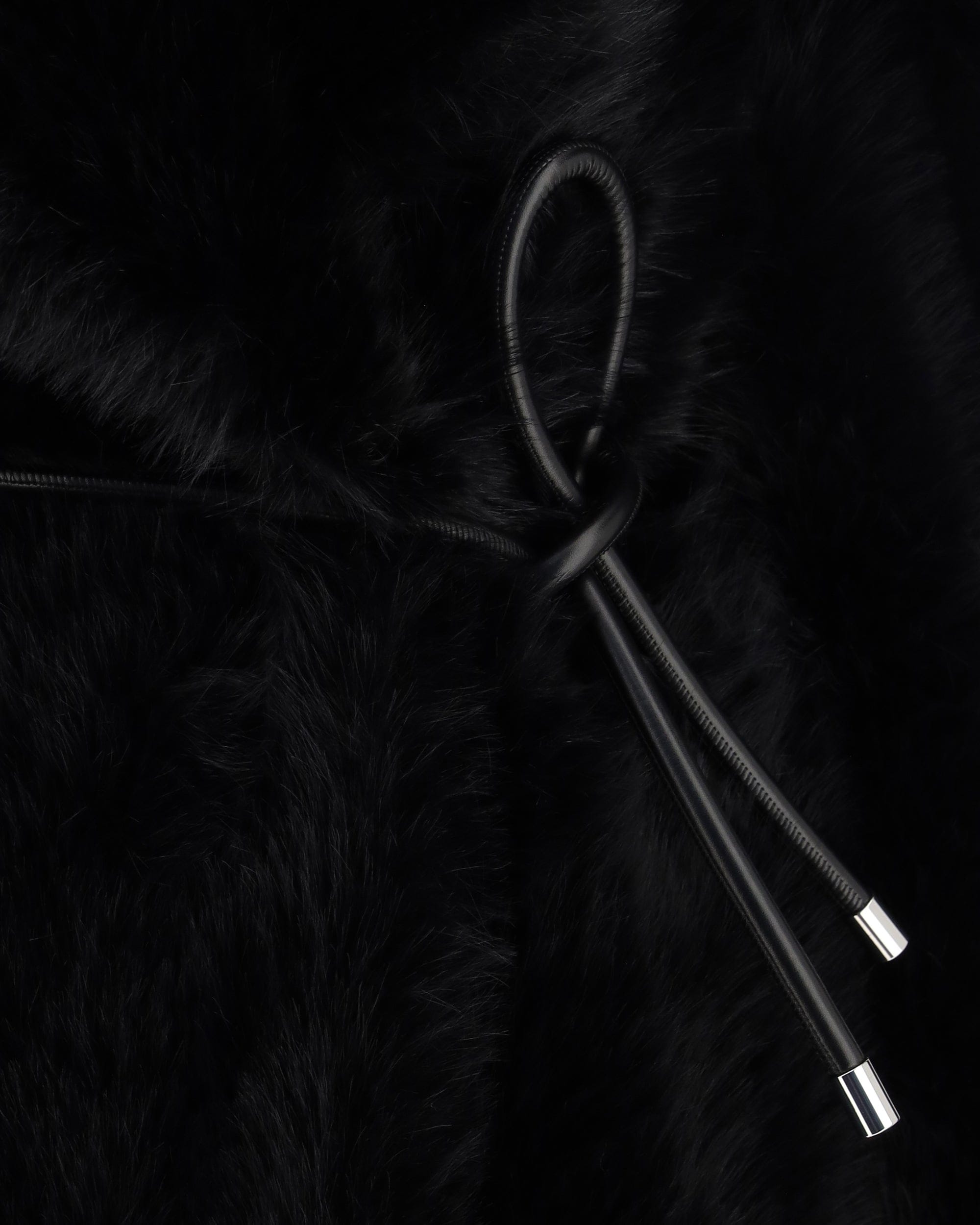 Max Mara Furry Rosaria Belted Coat