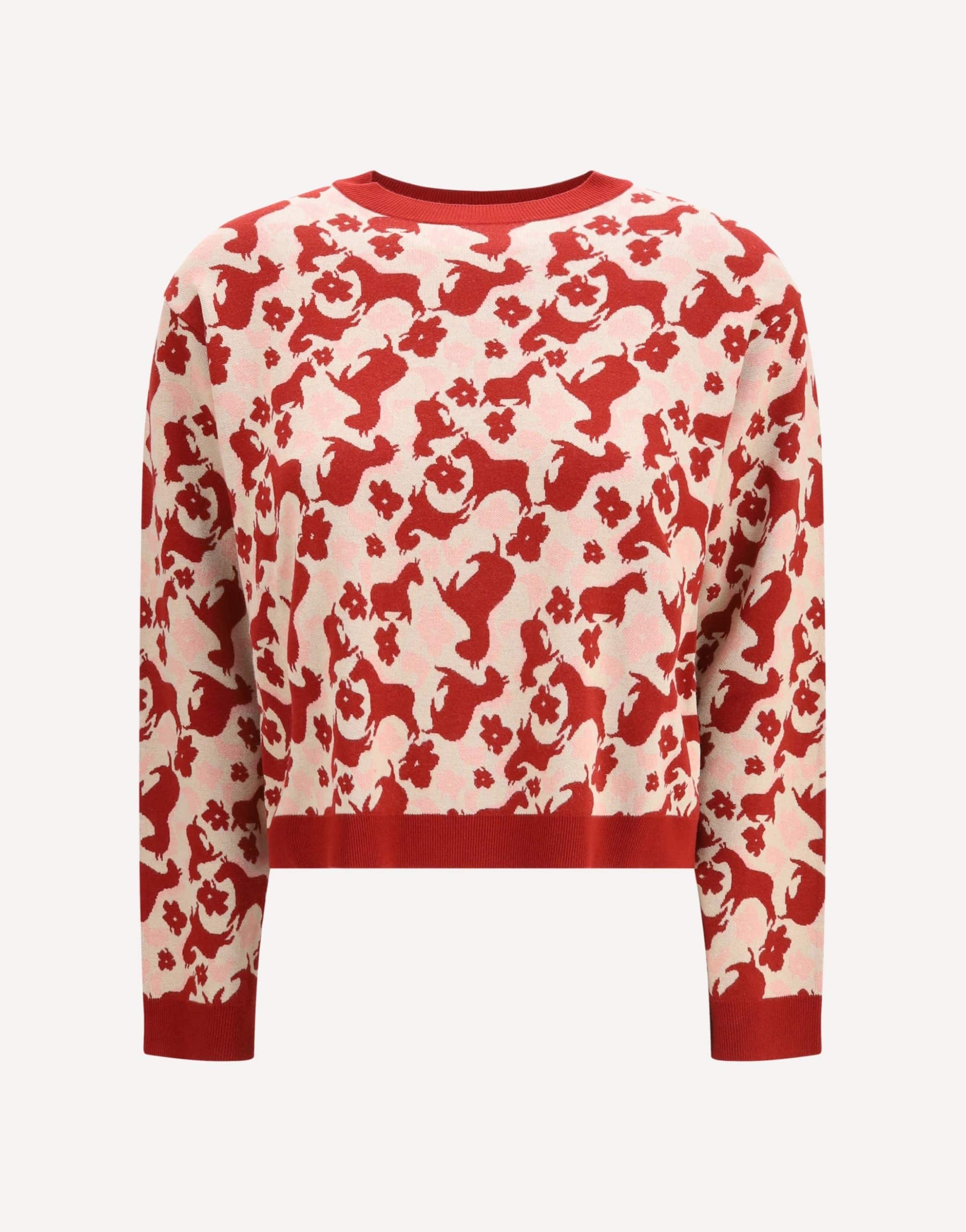 Max Mara Jacquard Viscose Crewneck Sweater