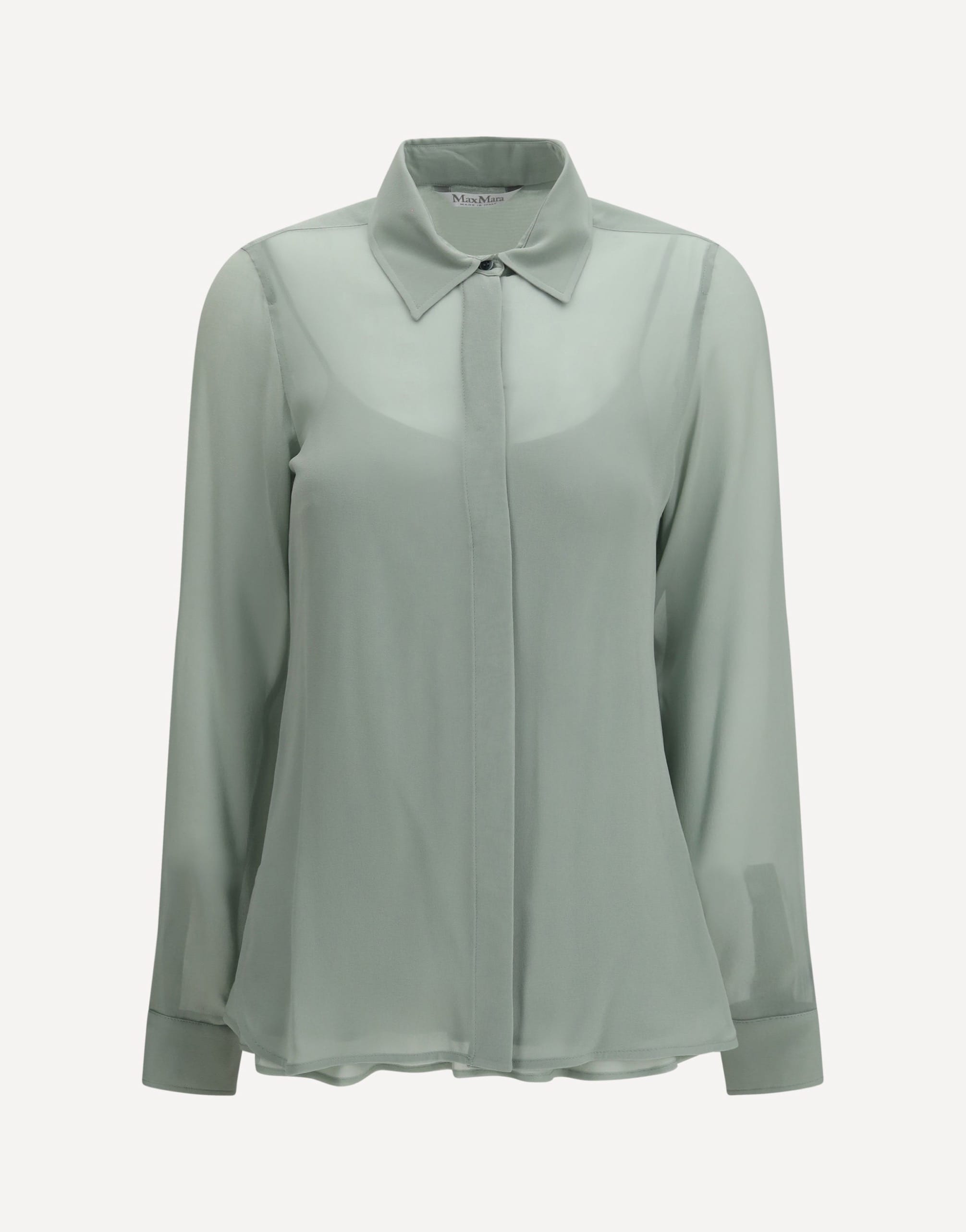 Max Mara Long-Sleeve Silk Shirt