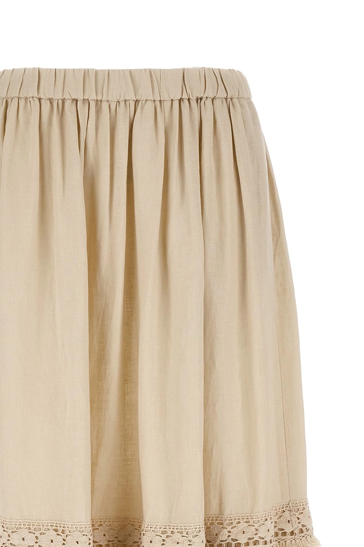 Max Mara Max Mara Mediterranean Ease Linen Skirt