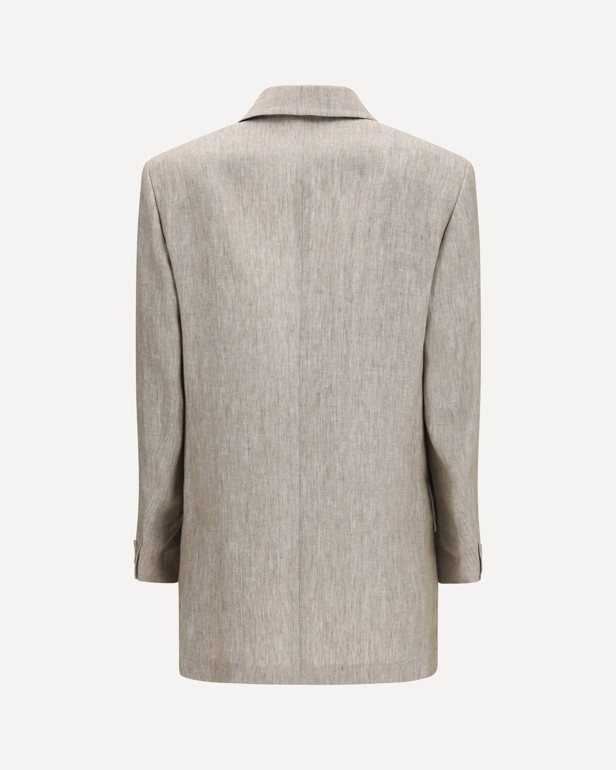 Olimpia Dubbelrijs Chevron Linnen Blazer - alternate view