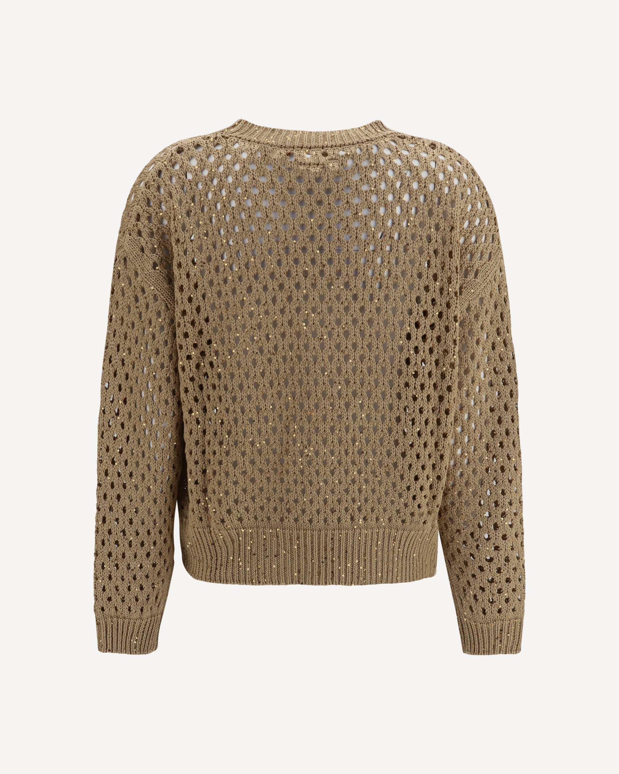 Max Mara Open Knit Cotton Sweater With Sequins - alternate view