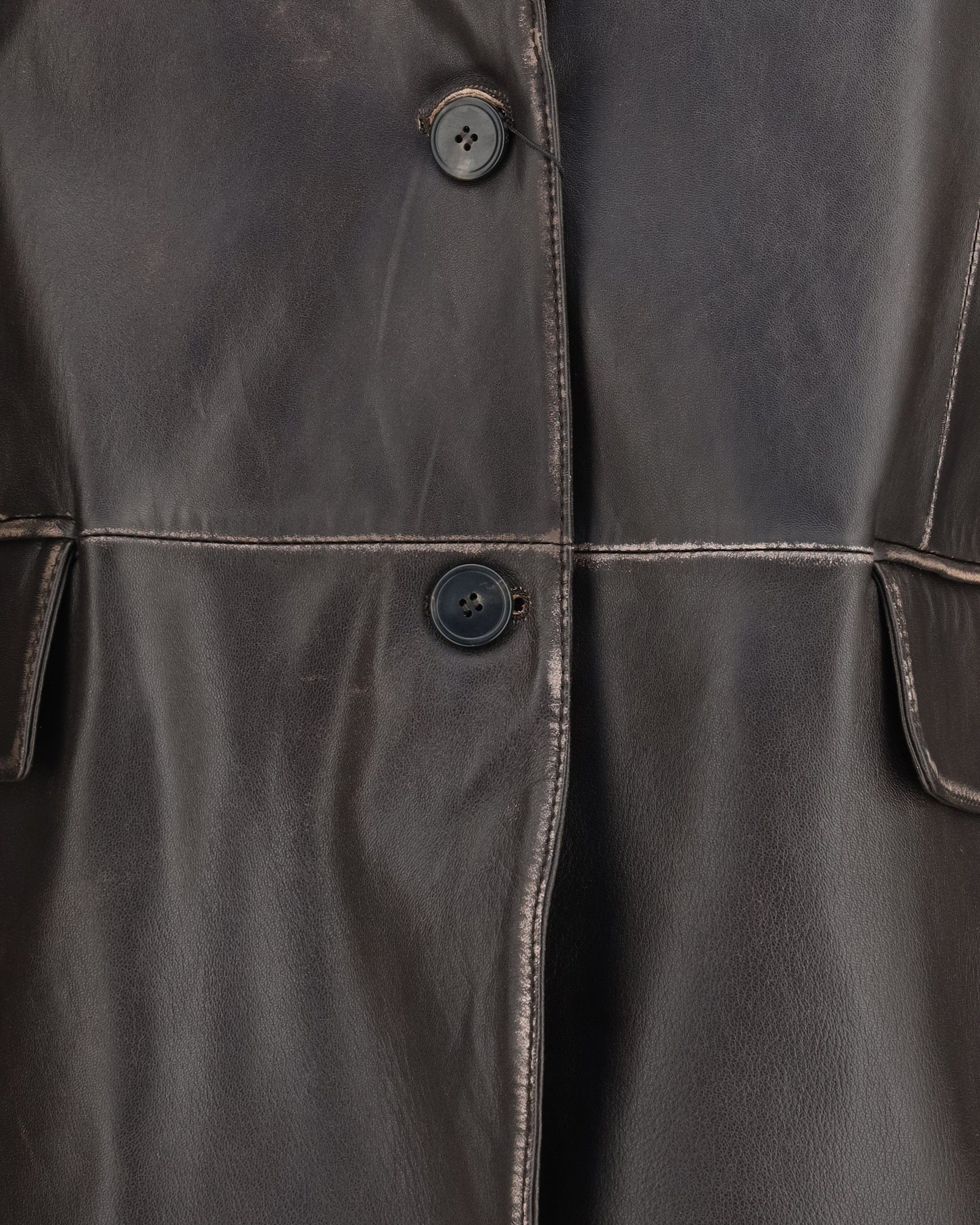 Max Mara Pila Single-Breasted Leather Jacket
