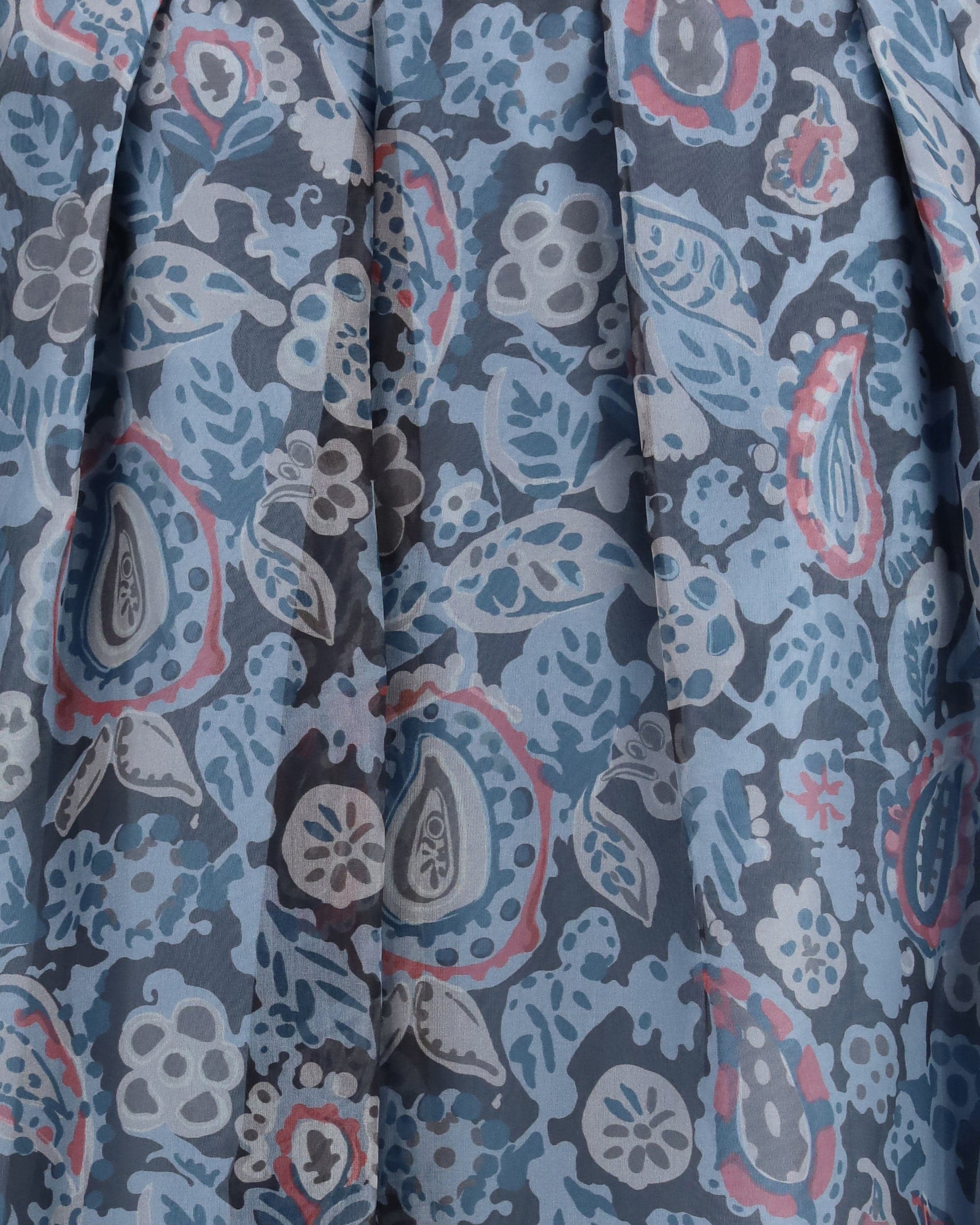 Max Mara Printed Pure Silk Organza Maxi Skirt
