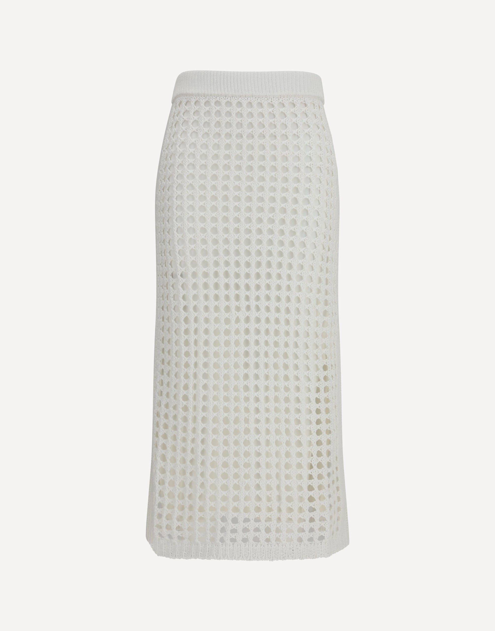 Max Mara Pure Cotton Mesh Maxi Skirt