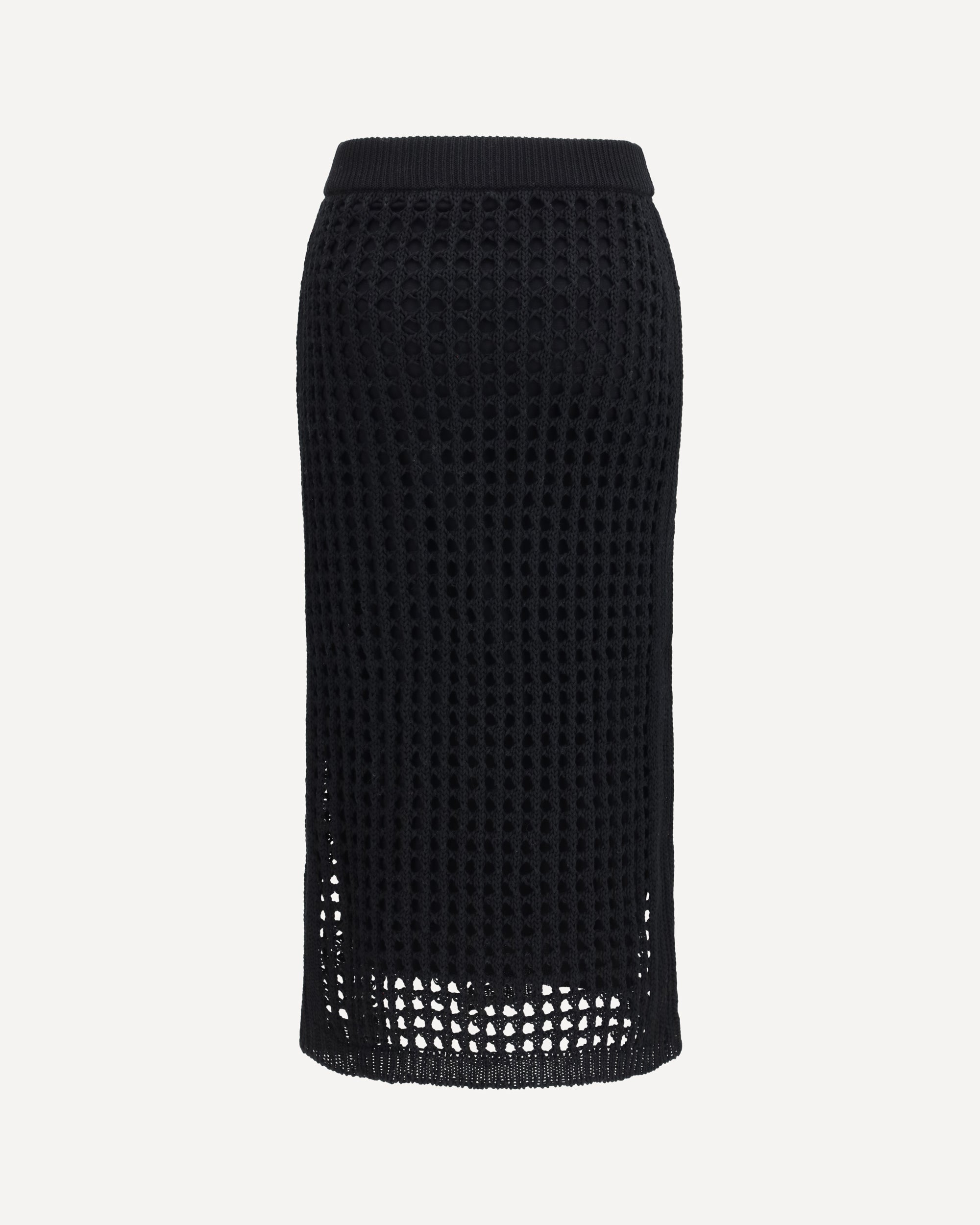 Max Mara Pure Cotton Mesh Maxi Skirt