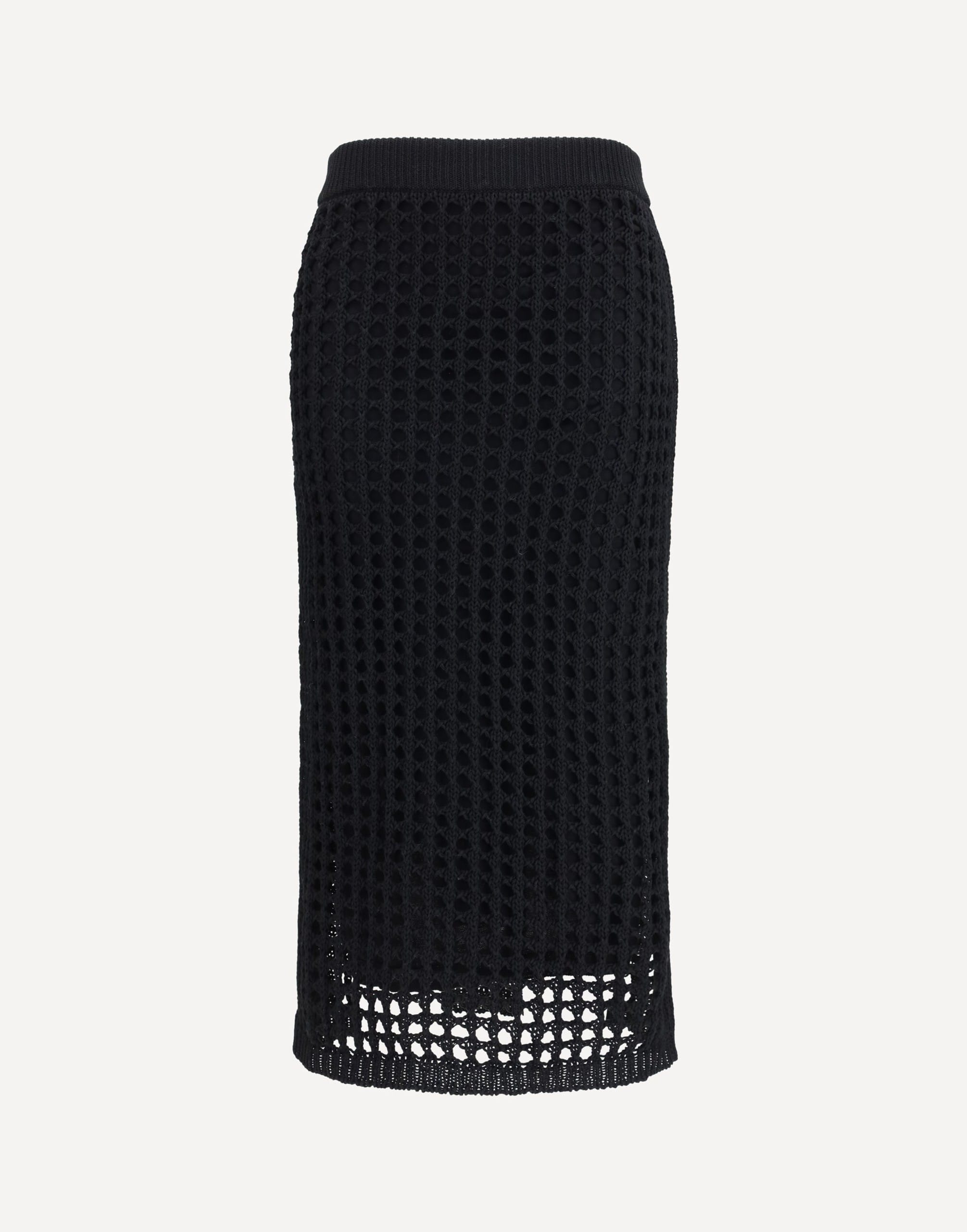 Max Mara Pure Cotton Mesh Maxi Skirt