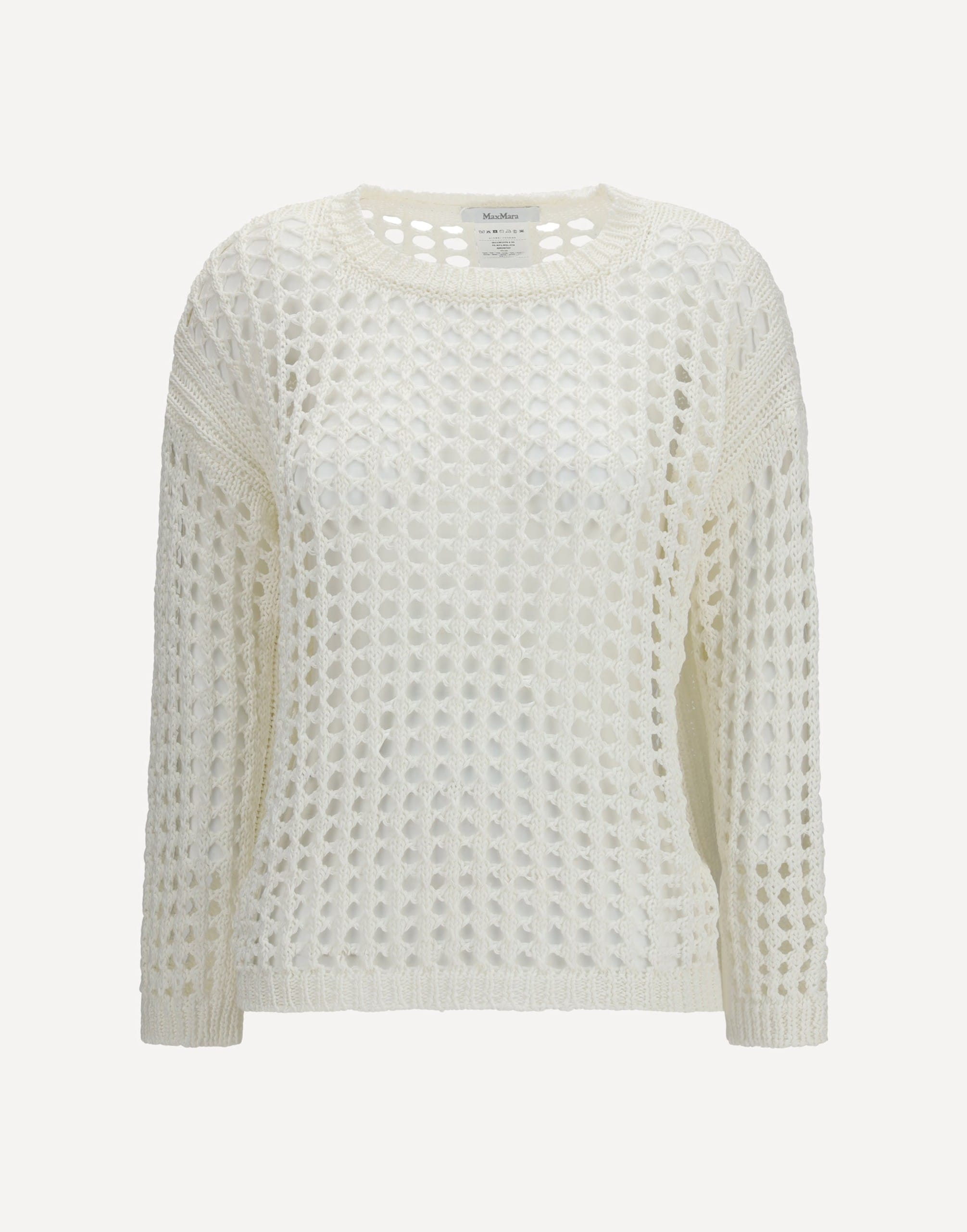 Max Mara Pure Open-Knit Linen Cotton Sweater