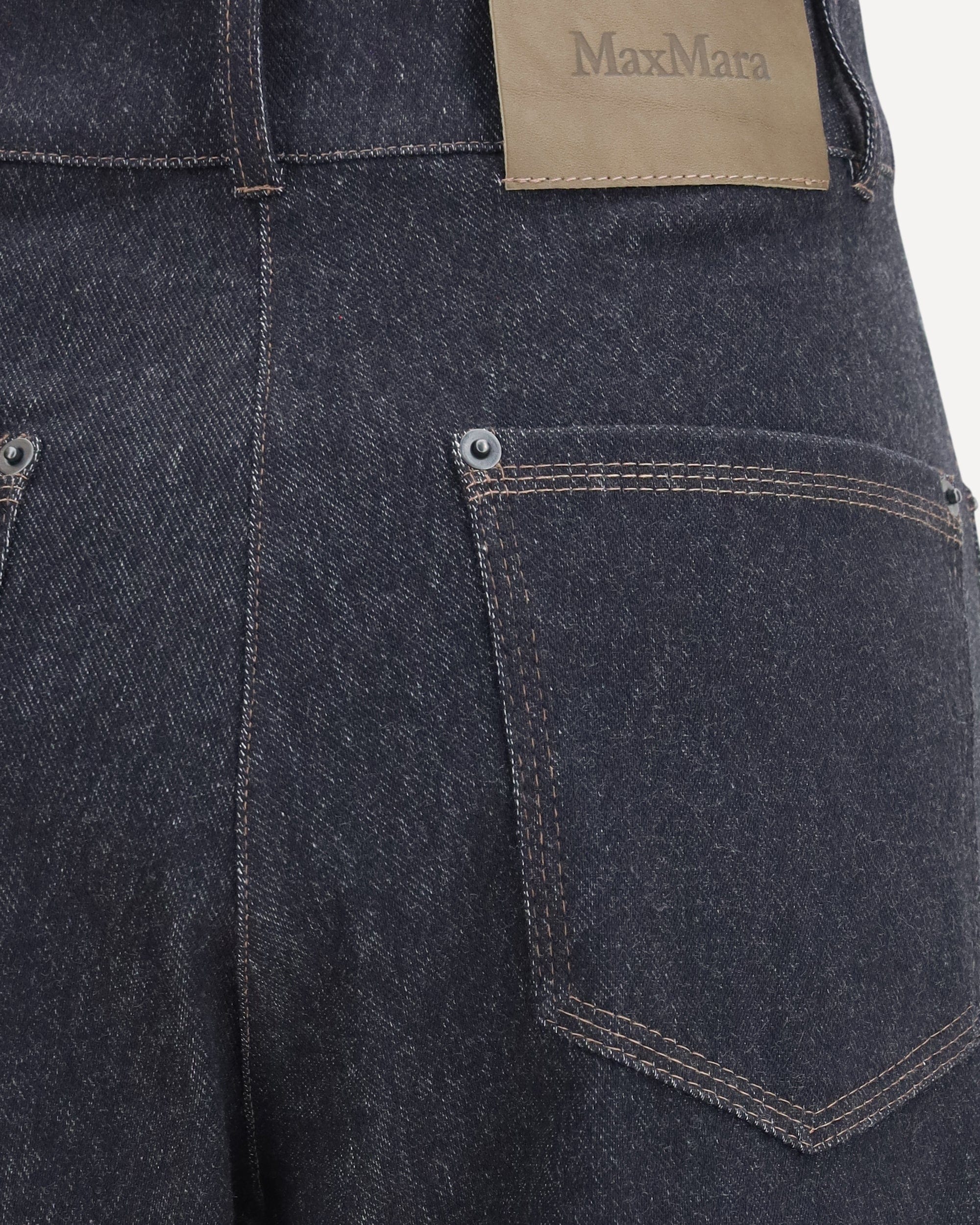 Max Mara Pure Ribes Five-Pocket Straight-Leg Pants