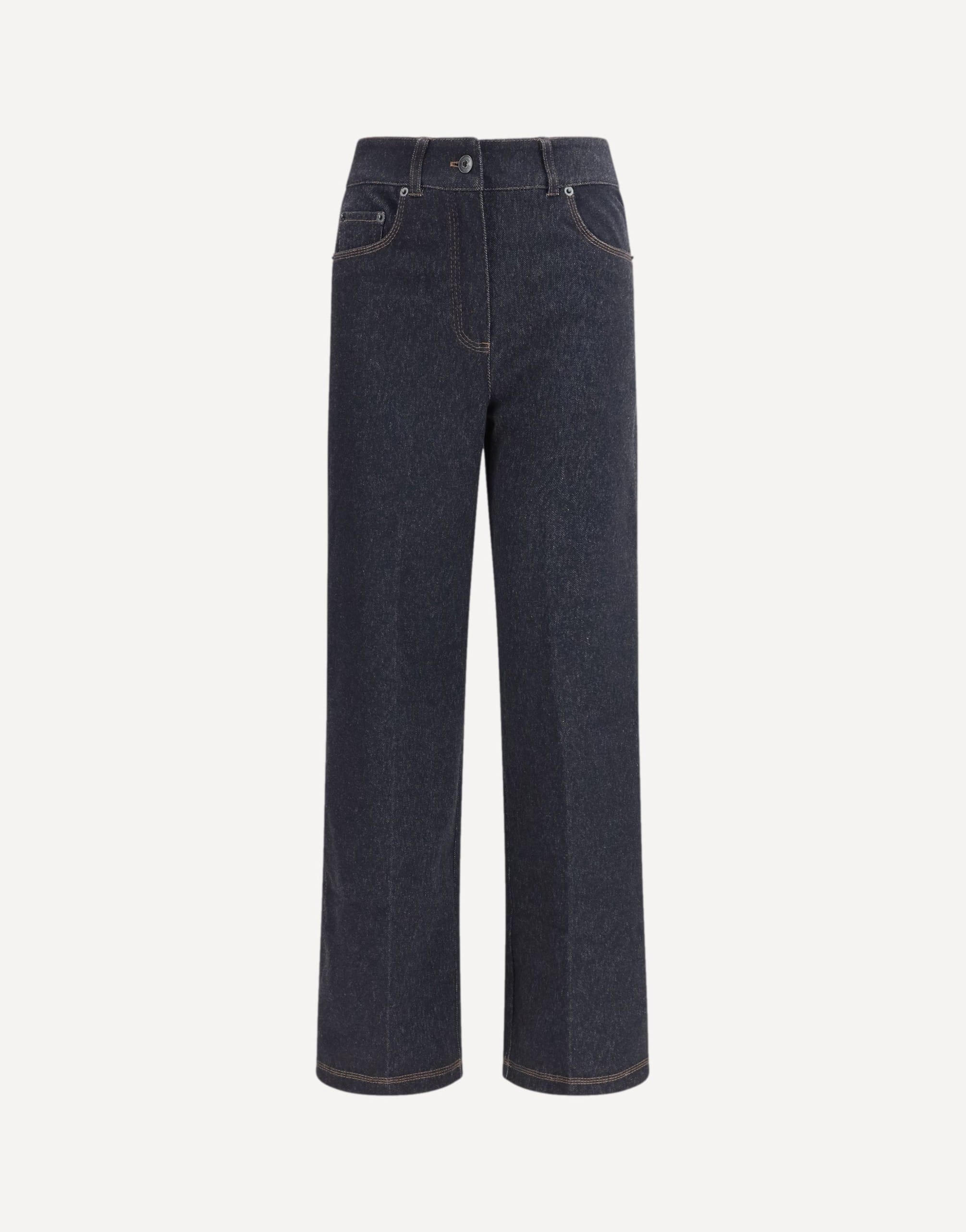 Max Mara Pure Ribes Five-Pocket Straight-Leg Pants