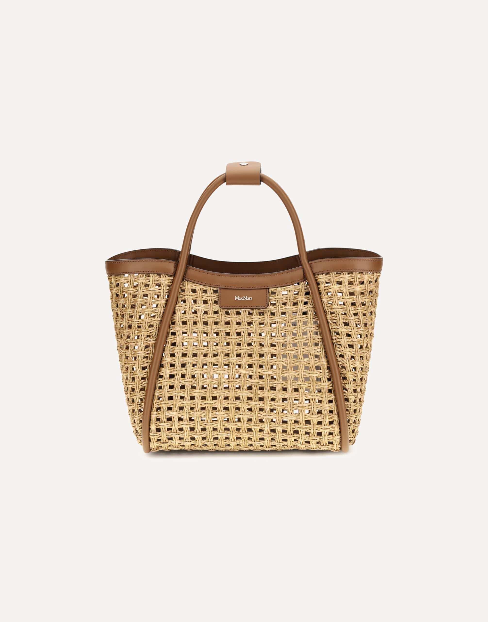 Max Mara Raffia Marine Tote Bag