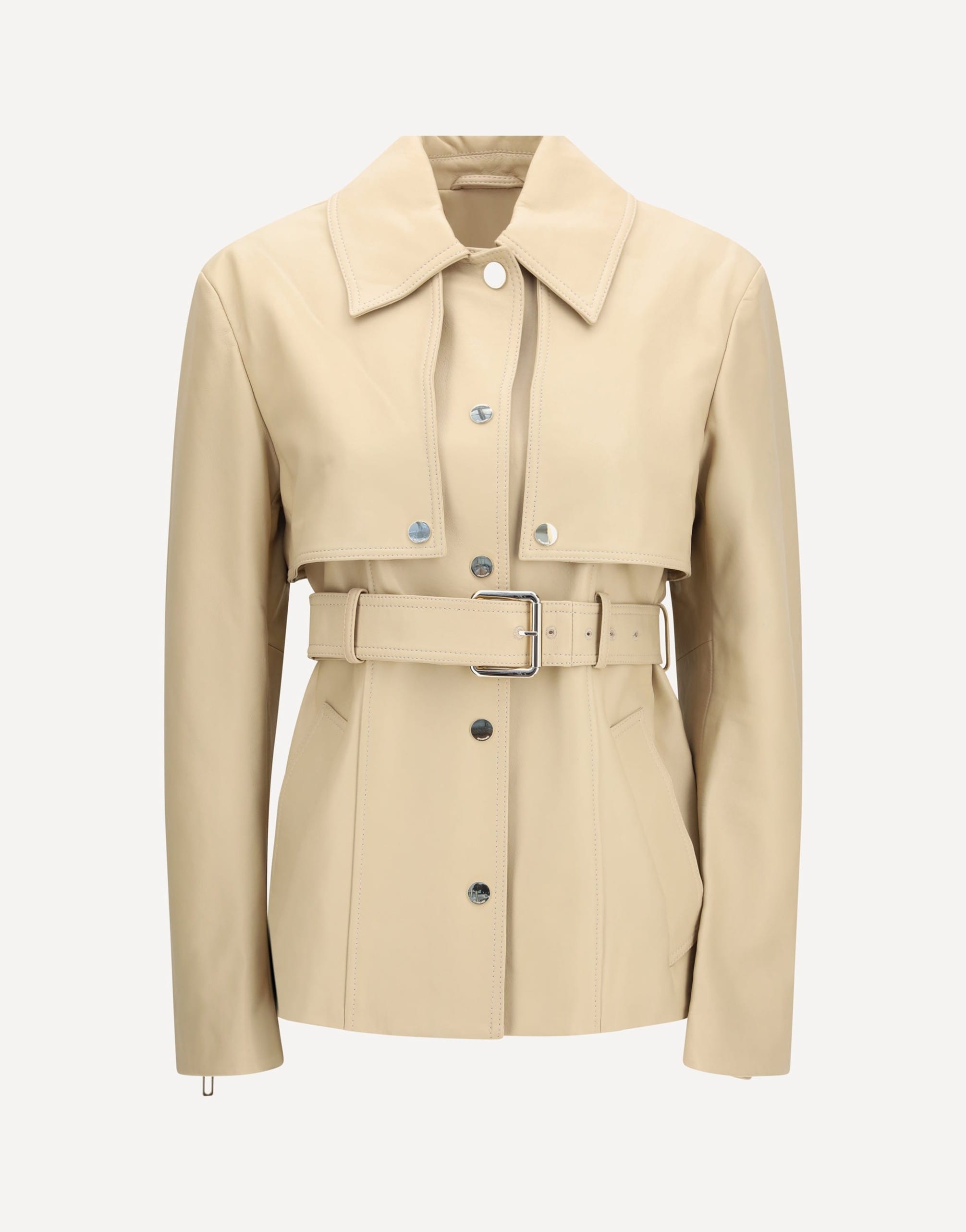 Max Mara Stenzone Convertible Leather Jacket