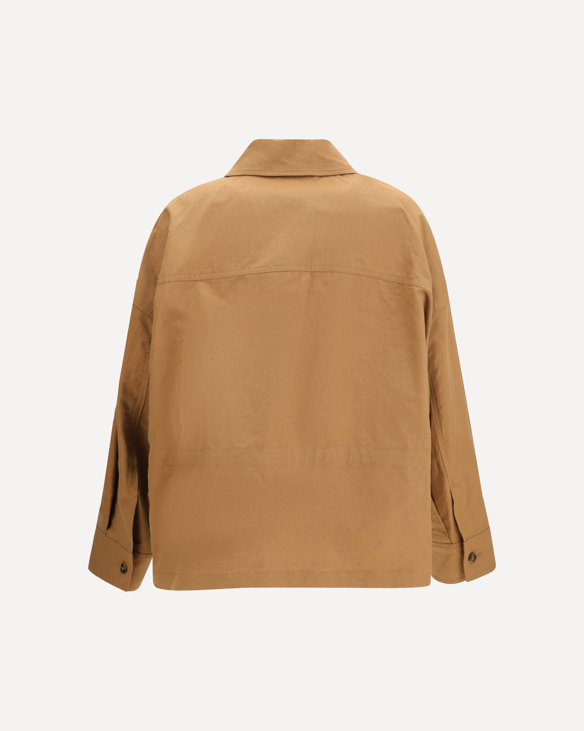 Max Mara جاكيت فيتورا من كانفاس القطن والكتان - alternate view