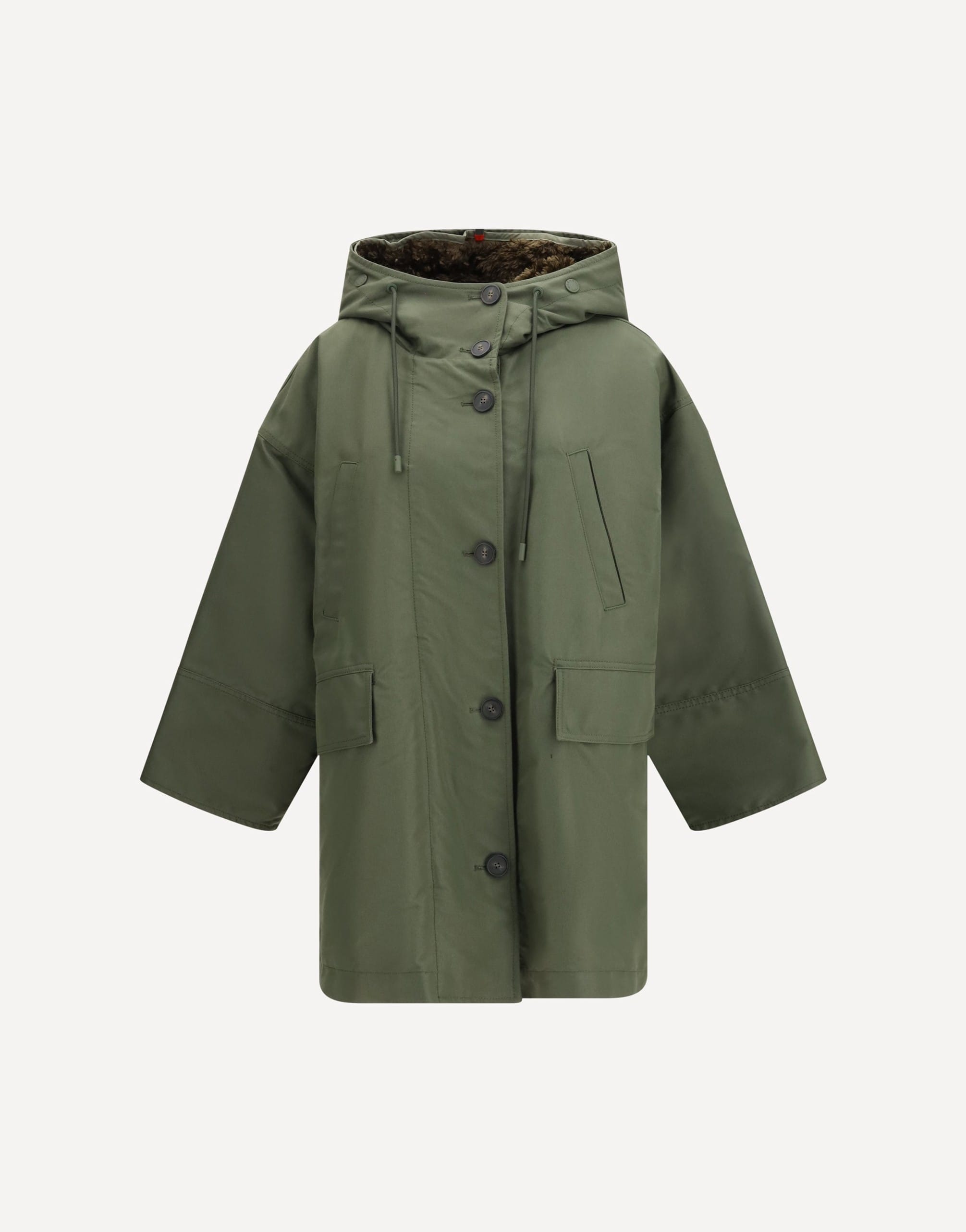 Max Mara Water-Repellent Canvas Midi Parka