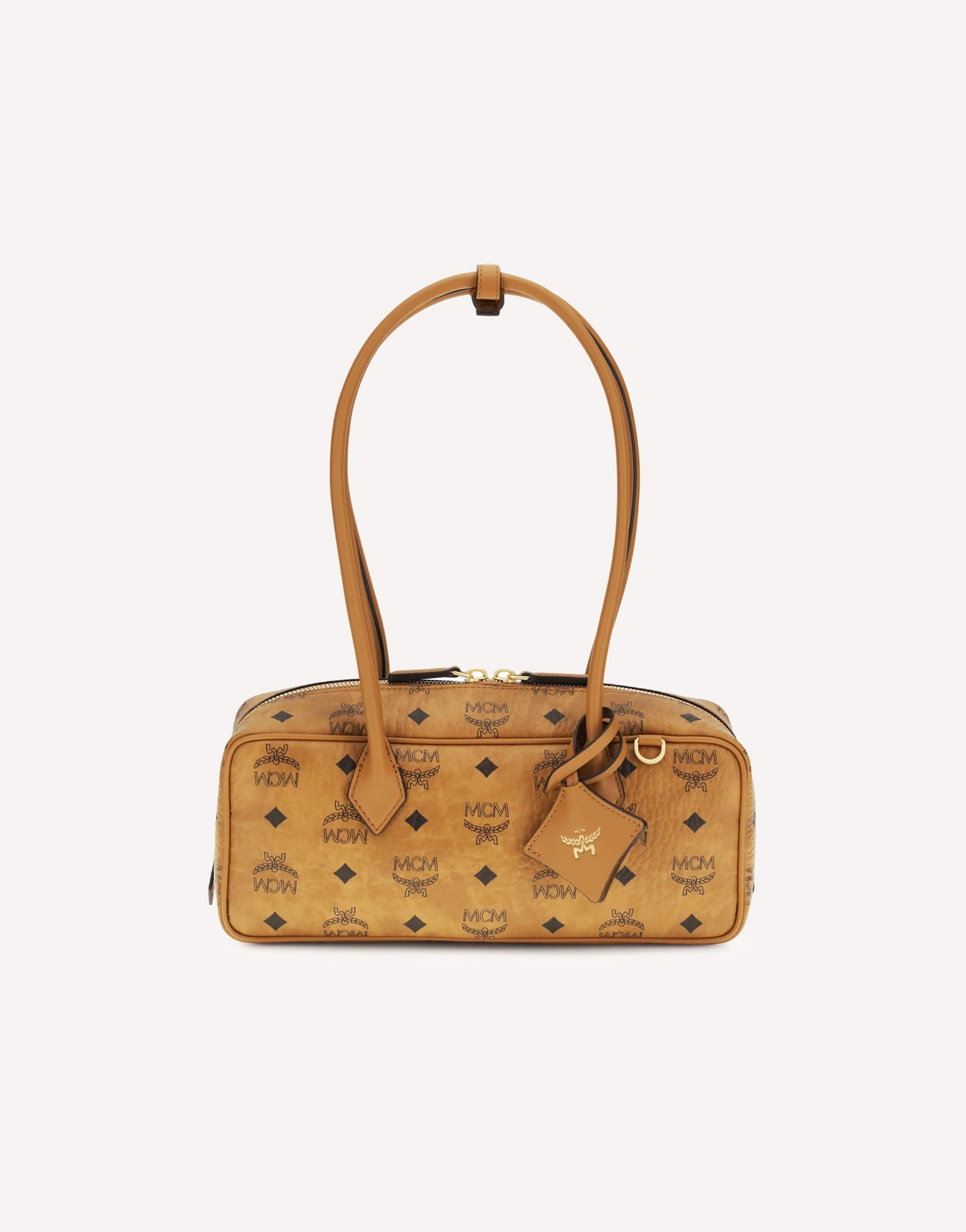 MCM Aren East West Visetos Shoulder Bag