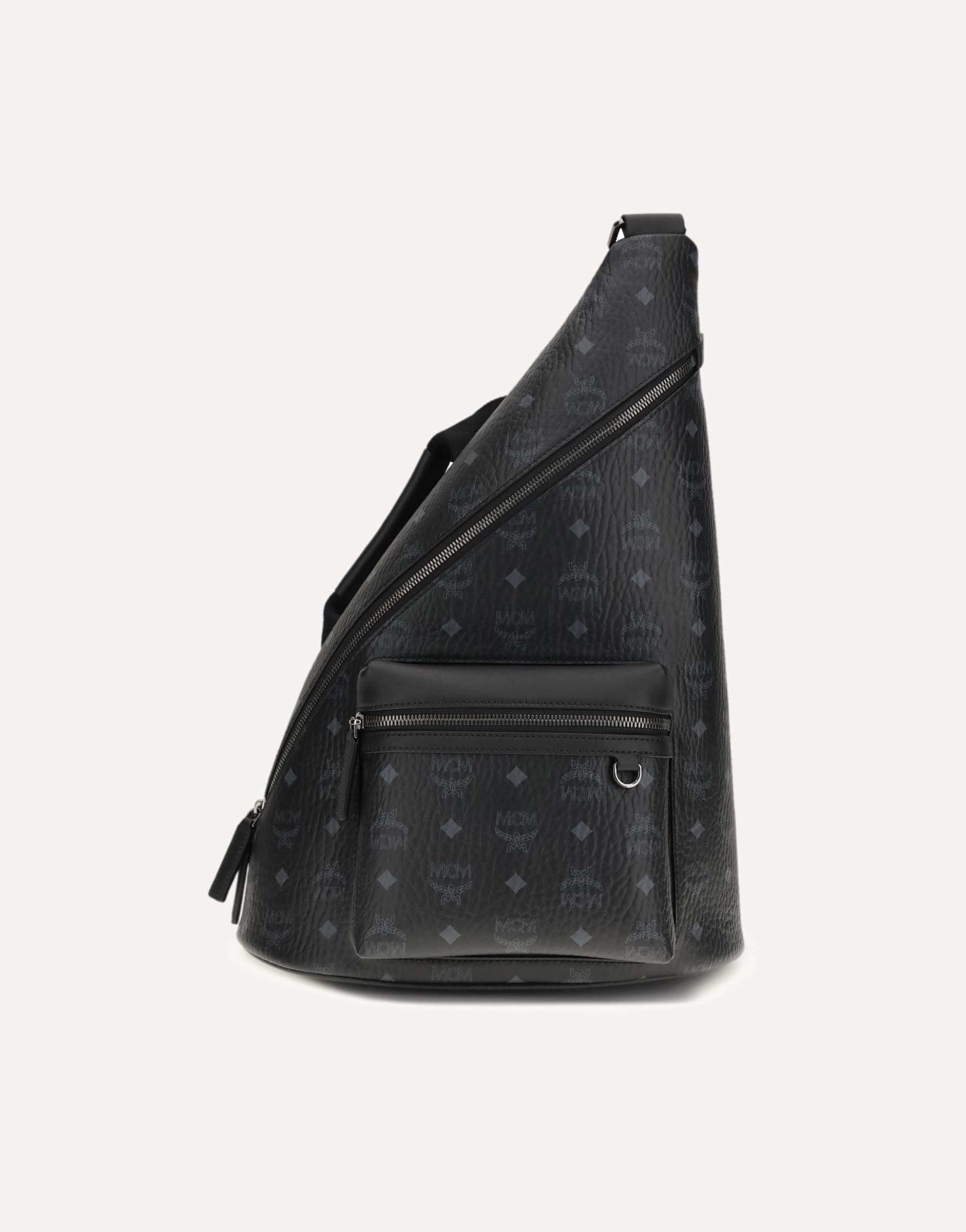 MCM Aren Sling Printed Canvas Backpack