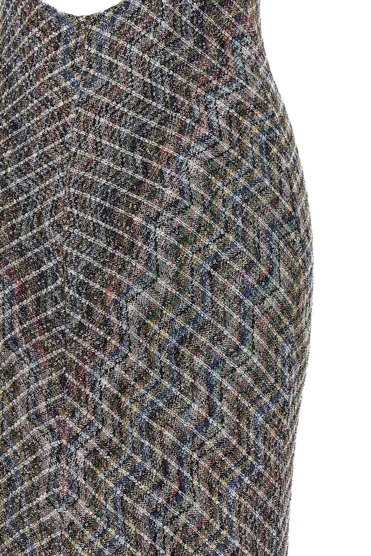 Robe longue à sequins motif chevron Missoni