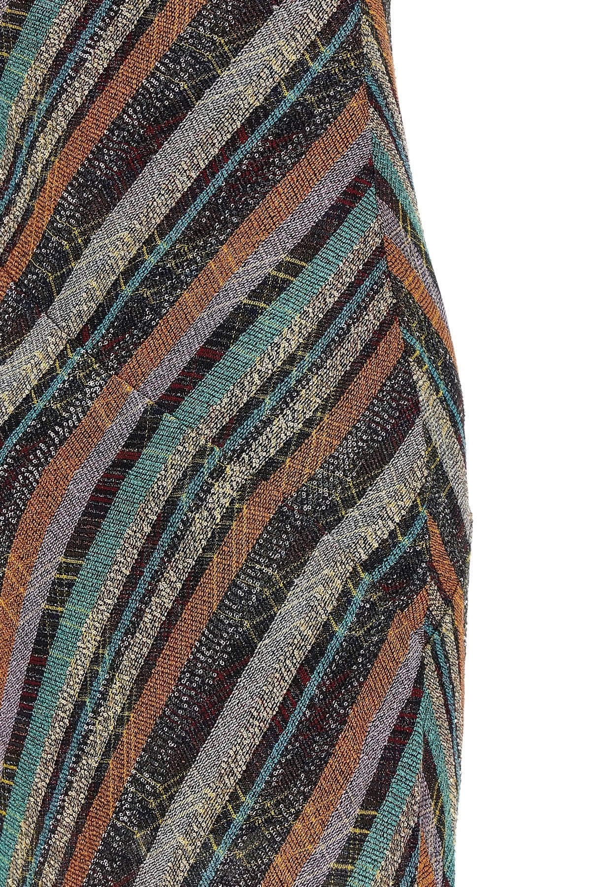 Missoni One-Shoulder-Kleid mit unregelmäßigem Zickzackmuster