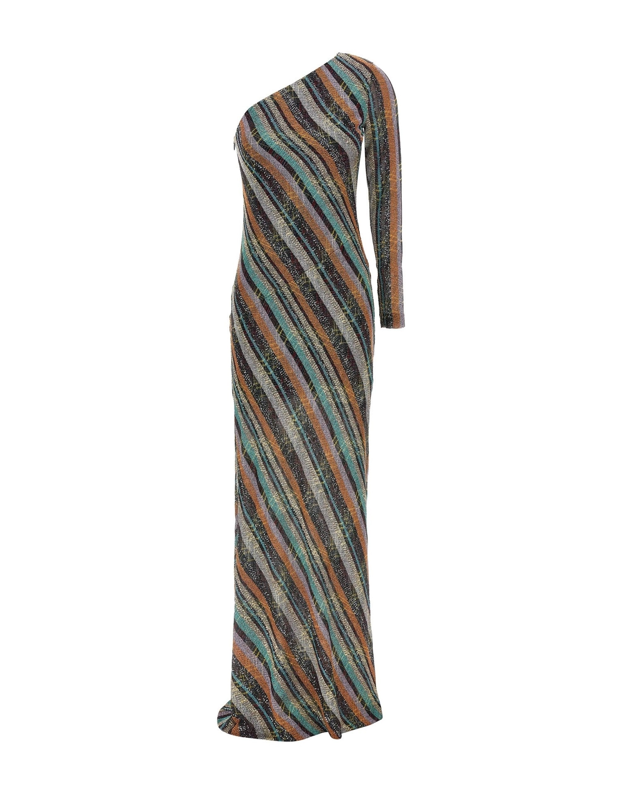 Missoni One-Shoulder-Kleid mit unregelmäßigem Zickzackmuster