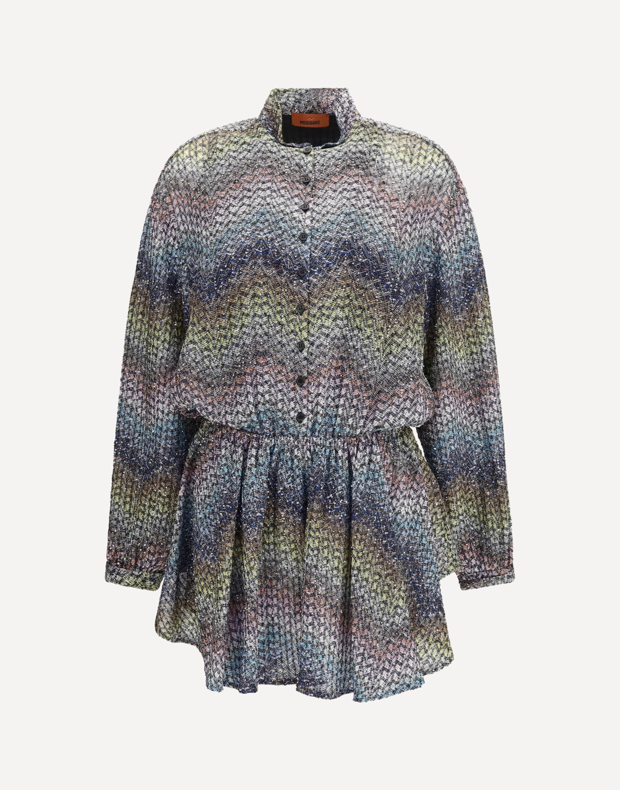 Missoni Long-Sleeve Caperdoni Mini Dress