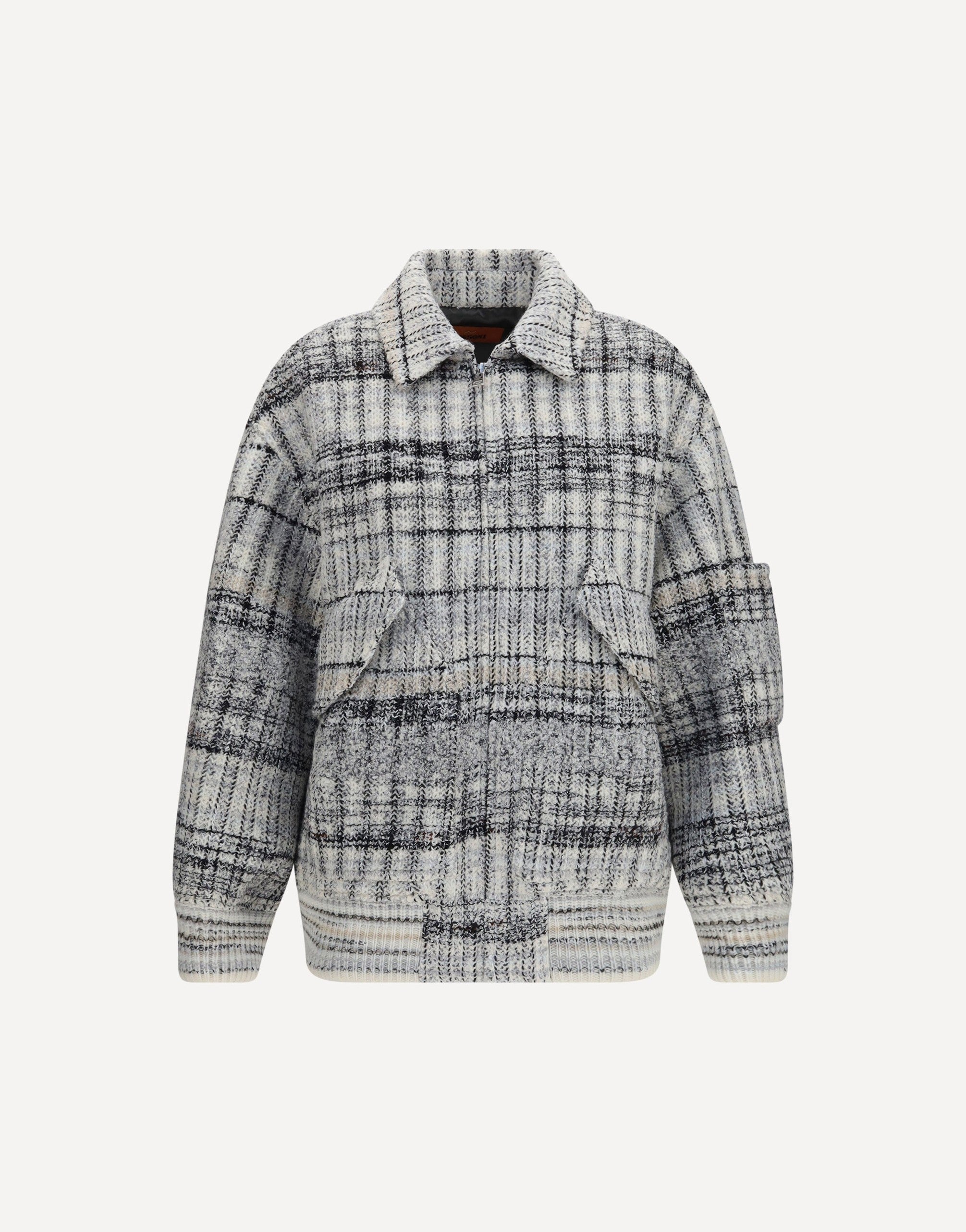 Missoni Oversized-Bomberjacke aus Wollmischung mit Karomuster