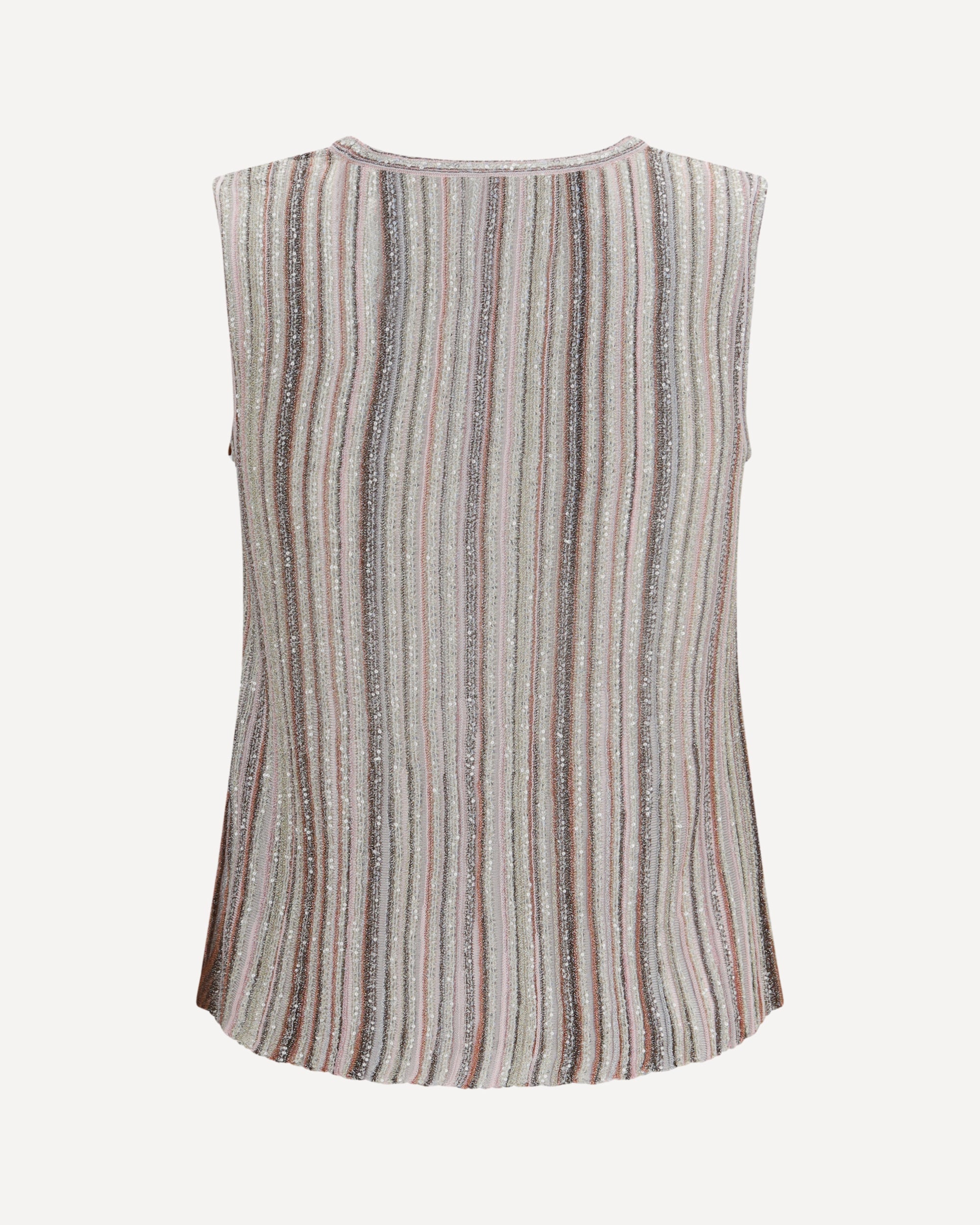 Top senza maniche a coste con paillettes Missoni