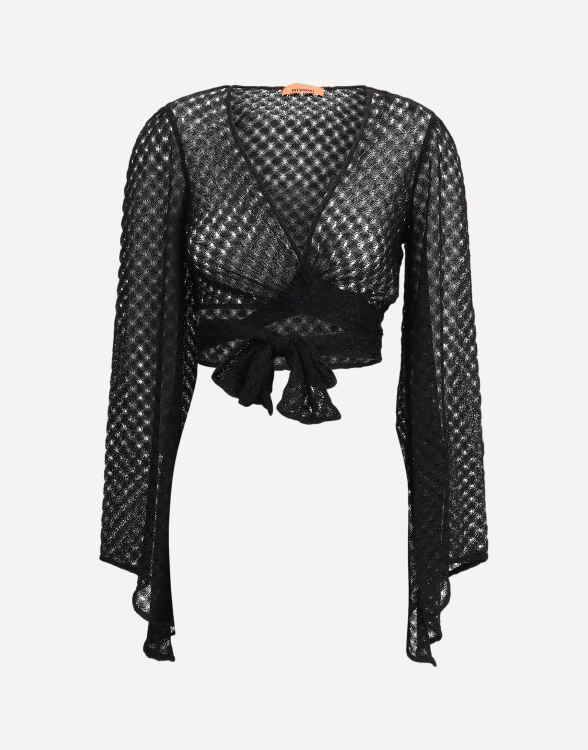 Missoni Wrap Top In Lamé Viscose
