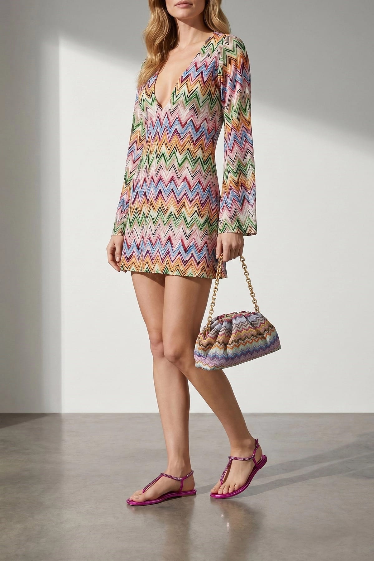 Missoni Vestido mini bordado en zigzag Missoni - alternate view
