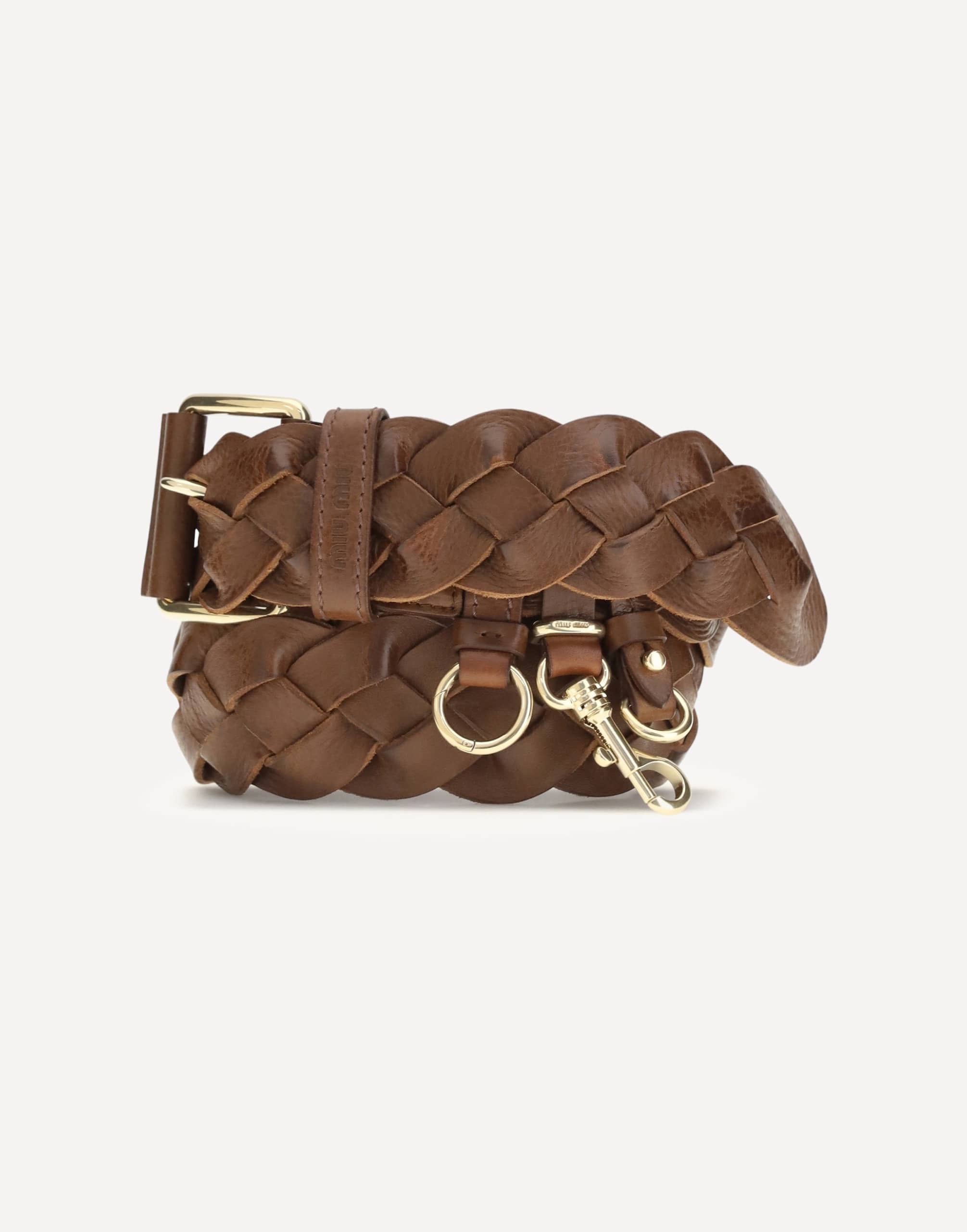 Miu Miu Braided Leather Belt