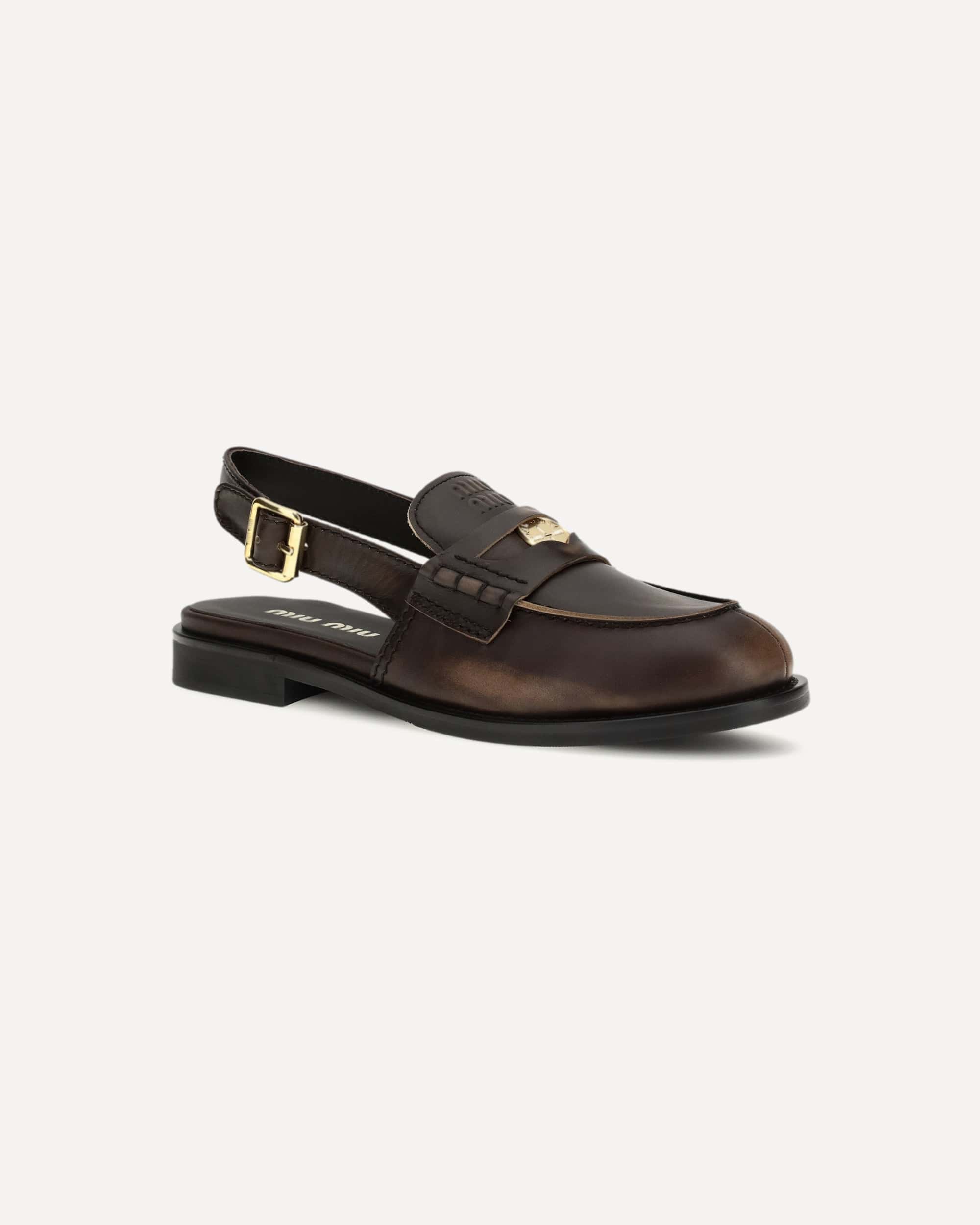 Miu Miu Buckled Leather Loafers - alternate view